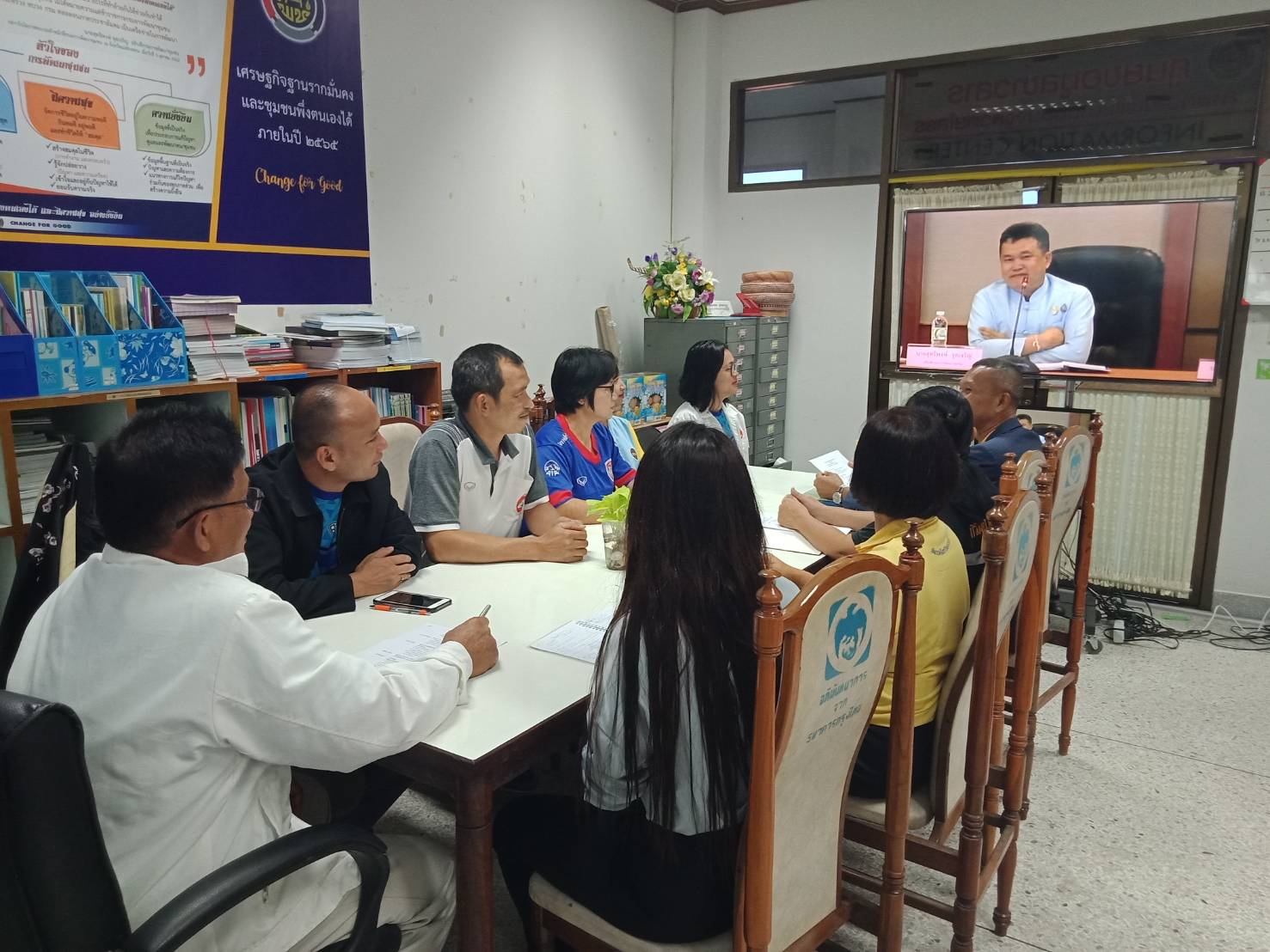 ยโสธร….รับฟังการประชุมกรมการพัฒนาชุมชน ครั้งที่ 1/2563 (ถ่ายทอดผ่าน ระบบ TV พช.)