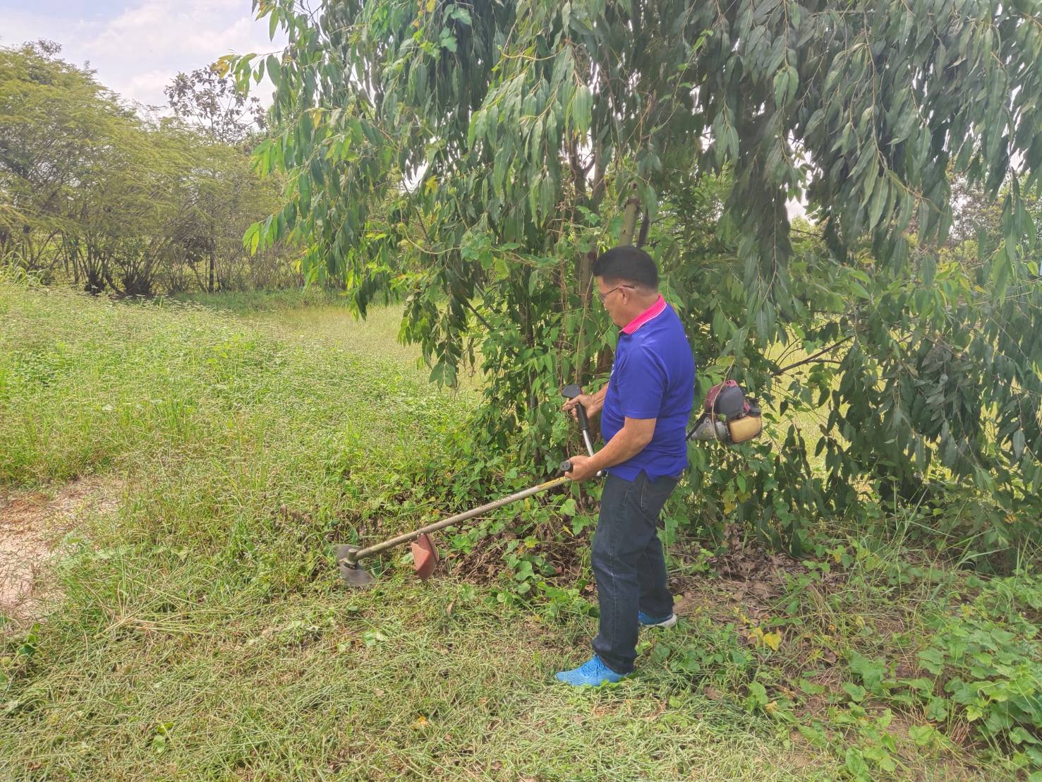 พช.ยโสธร ร่วมเตรียมพื้นที่ปรับภูมิทัศน์ โคก หนอง นา โมเดล