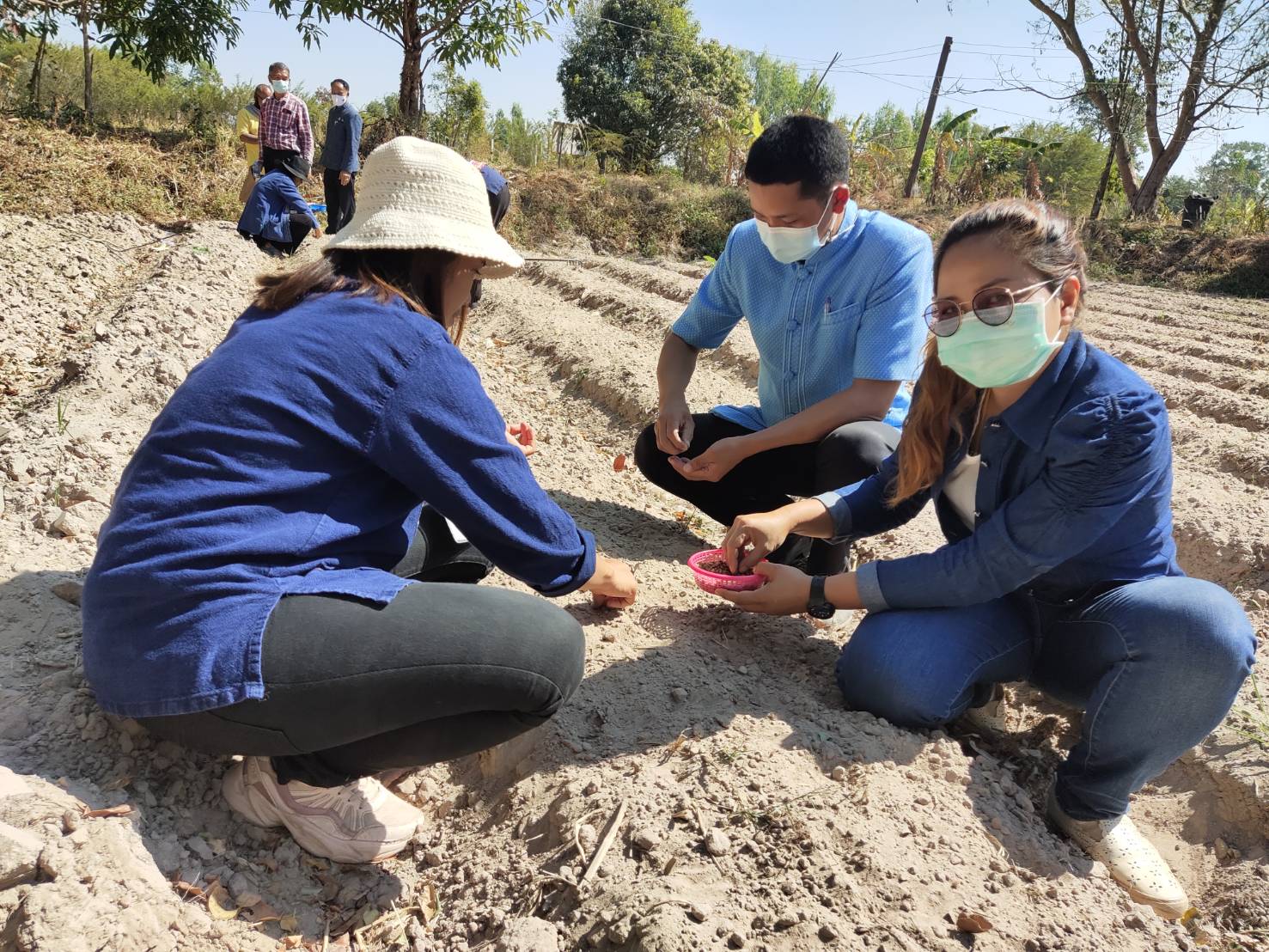พจ.ยโสธร ร่วมกิจกรรม “เอามื้อสามัคคี” ในพื้นที่ครัวเรือนต้นแบบการพัฒนาคุณภาพชีวิตตามทฤษฎีใหม่รูปแบบประยุกต์ “โคก หนอง นา โมเดล”