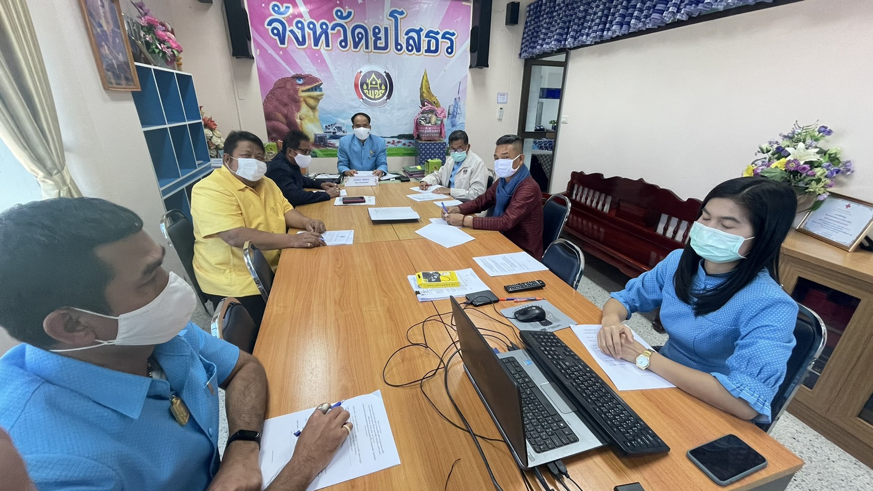 พช.ยโสธร ประชุมคัดเลือกสารสนเทศตำบลต้นแบบ เพื่อพัฒนาคุณภาพชีวิตระดับจังหวัด ประจำปี 2564