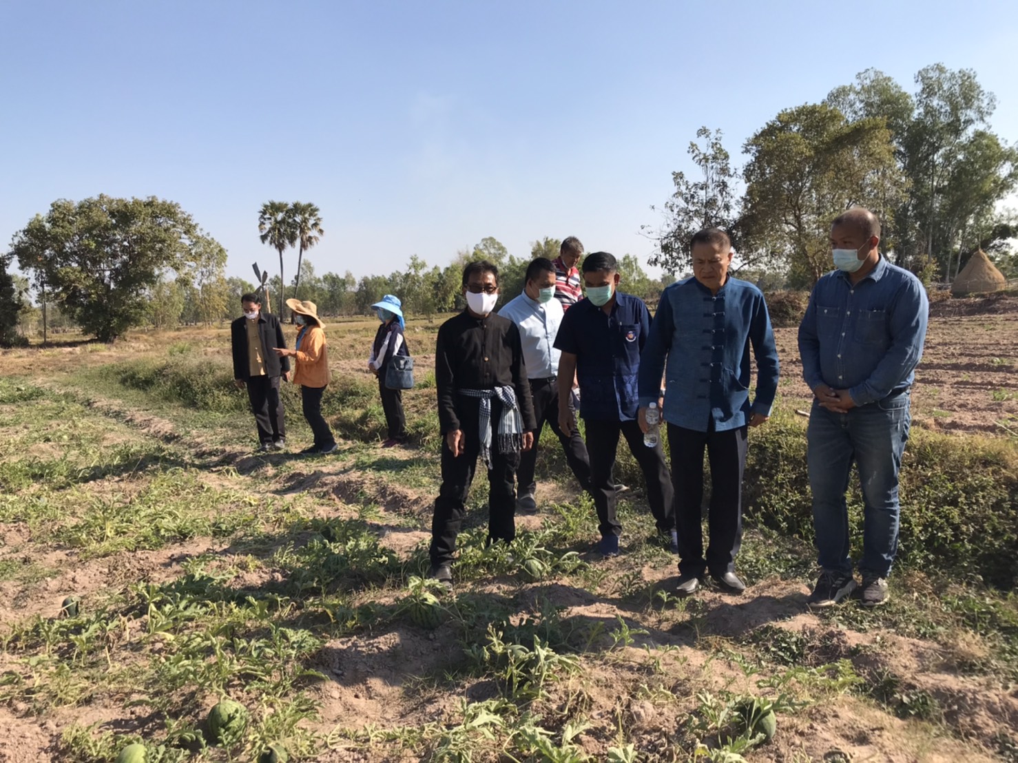 นายสันติ เหล่าบุญเสงี่ยม  ผู้ตรวจราชการกระทรวงมหาดไทย  เขตตรวจราชการที่ 14 และ พช.ยโสธร ลงพื้นที่เยี่ยมชมกลุ่มเกษตรกรรมยั่งยืนบ้านเหล่าฝ้าย