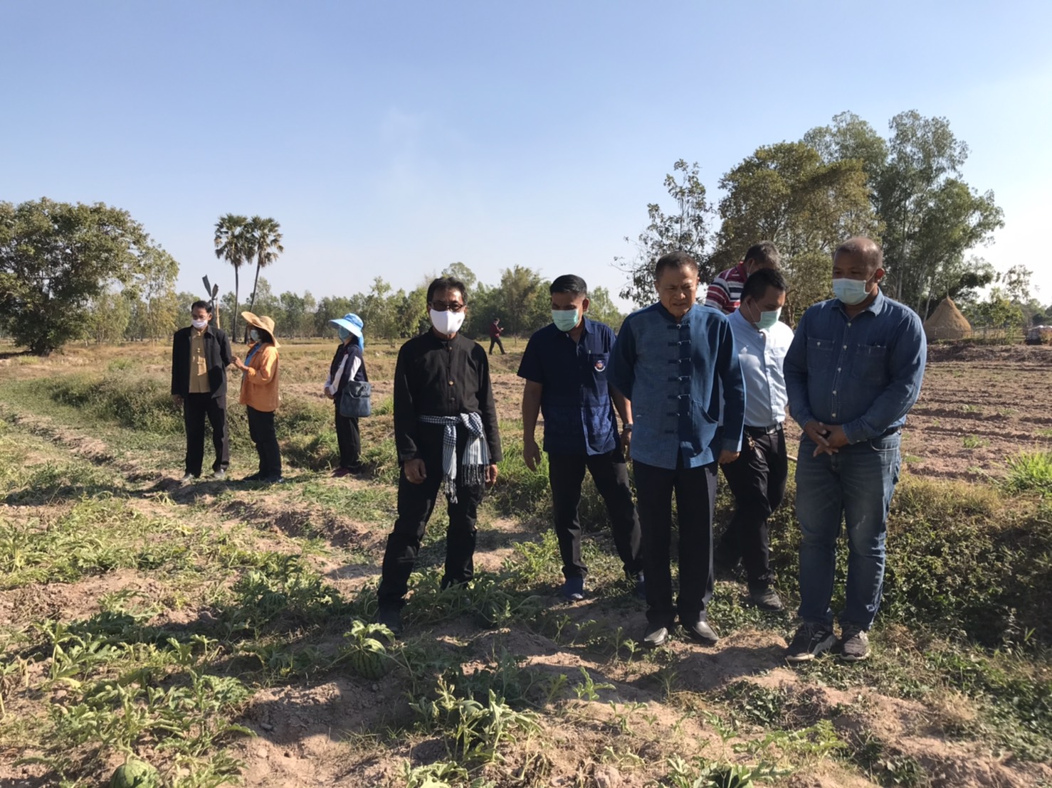นายสันติ เหล่าบุญเสงี่ยม  ผู้ตรวจราชการกระทรวงมหาดไทย  เขตตรวจราชการที่ 14 และ พช.ยโสธร ลงพื้นที่เยี่ยมชมกลุ่มเกษตรกรรมยั่งยืนบ้านเหล่าฝ้าย