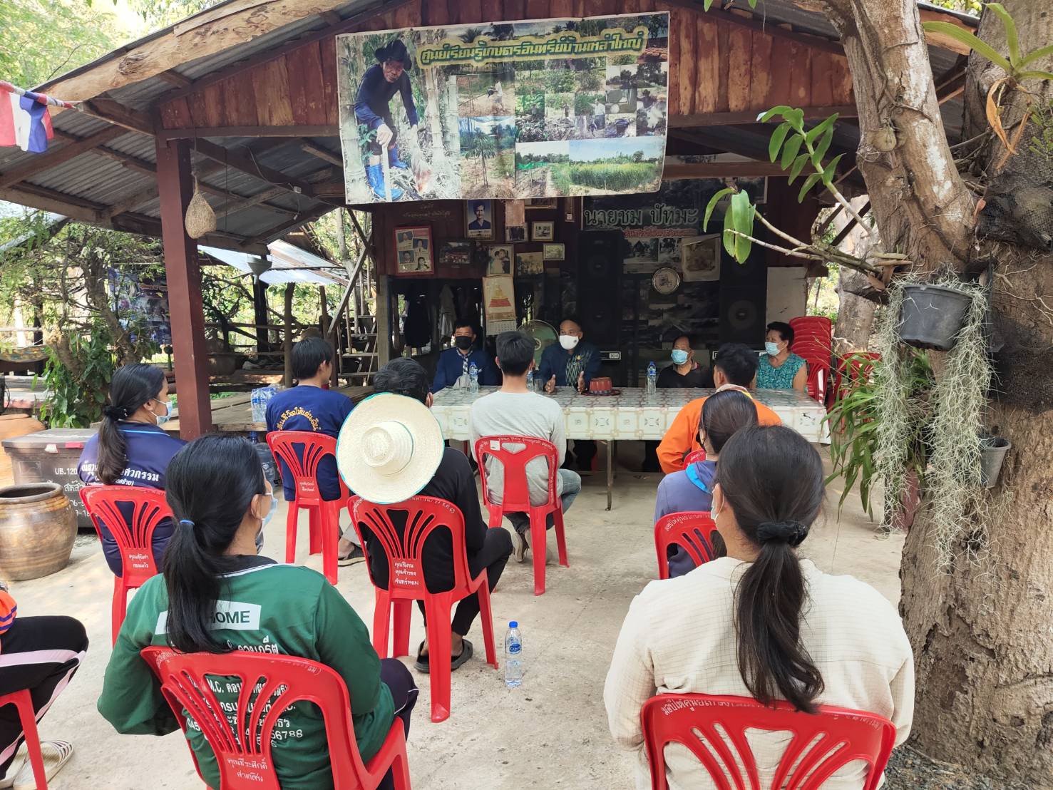พช.ยโสธร ติดตามการดำเนินงานโครงการพัฒนาพื้นที่ต้นแบบ การพัฒนาคุณภาพชีวิตตามหลักทฤษฎีใหม่ ประยุกต์สู่ “โคก หนอง นา โมเดล” อำเภอมหาชนะชัย