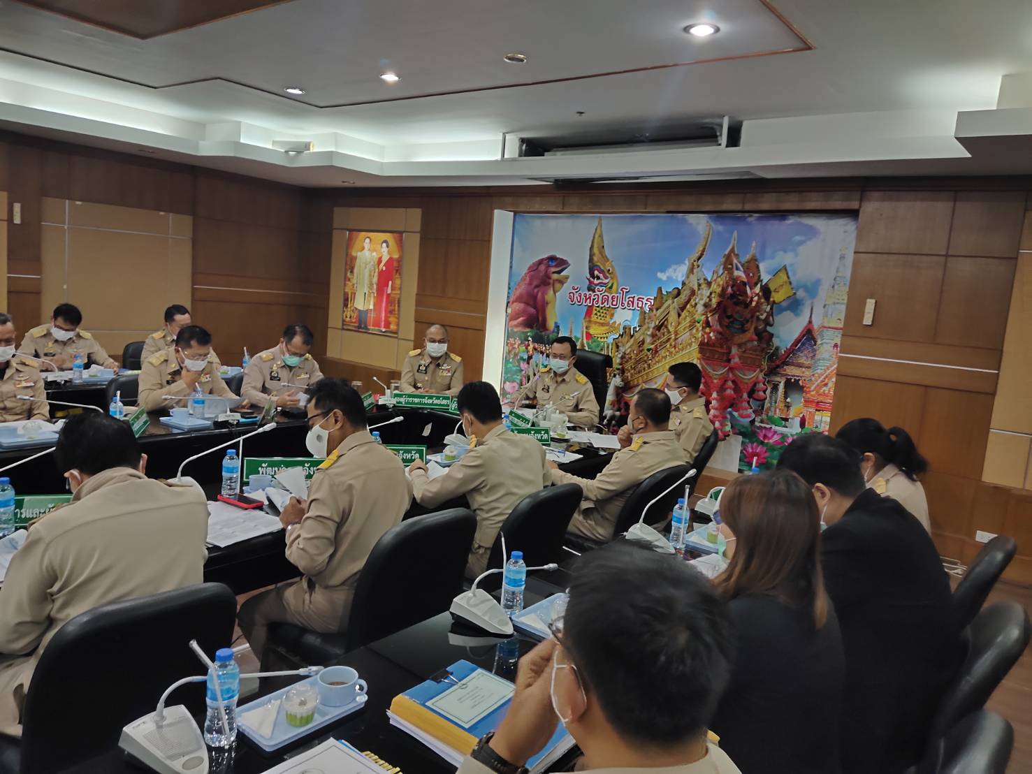 พช.ยโสธร ประชุมหัวหน้าส่วนราชการ หัวหน้าหน่วยงานรัฐวิสาหกิจ  ในสังกัดกระทรวงมหาดไทย และนายอำเภอ ประจำเดือน กุมภาพันธ์ 2564