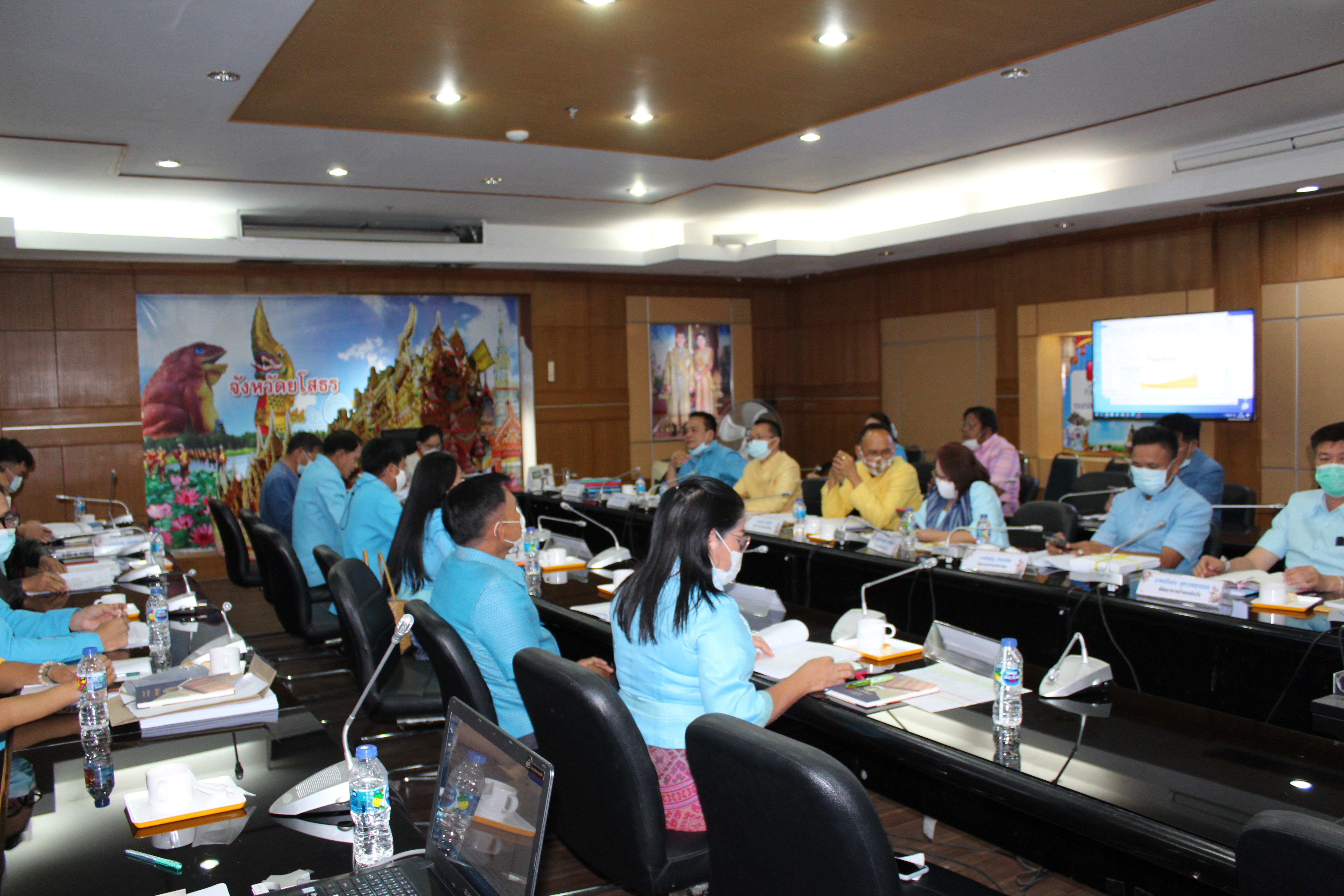 พช.ยโสธร..ร่วมประชุมเพื่อรับการตรวจราชการของผู้ตรวจราชการกรมการพัฒนาชุมชน ประจำเดือนกุมภาพันธ์ 2564 