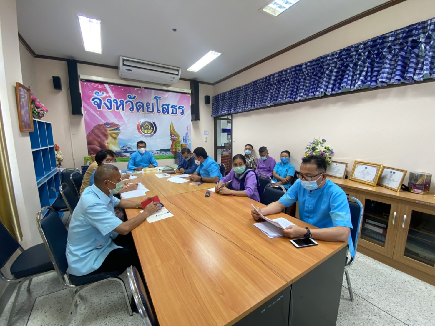 พช.ยโสธร ร่วมรับฟังการประชุมกรมการพัฒนาชุมชน ครั้งที่ 2/2564 ผ่านระบบวีดีทัศน์ทางไกล Video Conference 