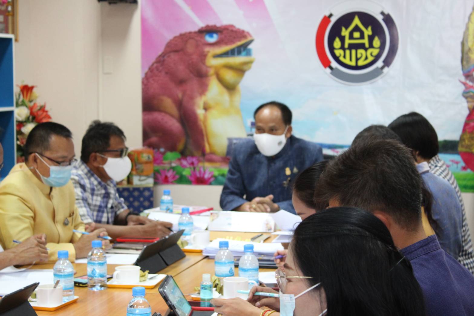 พช.ยโสธร  ประชุมผู้บริหารสำนักงานพัฒนาชุมชนจังหวัดยโสธร ครั้งที่ 4 /2564 ประจำเดือนเมษายน 2564