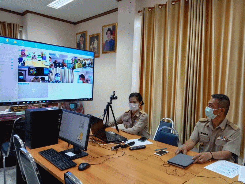 พช.ยโสธร  ประชุมการประกวดลายผ้าพระราชทาน” ผ้าลายขอเจ้าฟ้าสิริวัณณวรี นารีรัตนราชกัญญา โดยใช้ระบบsessioncall