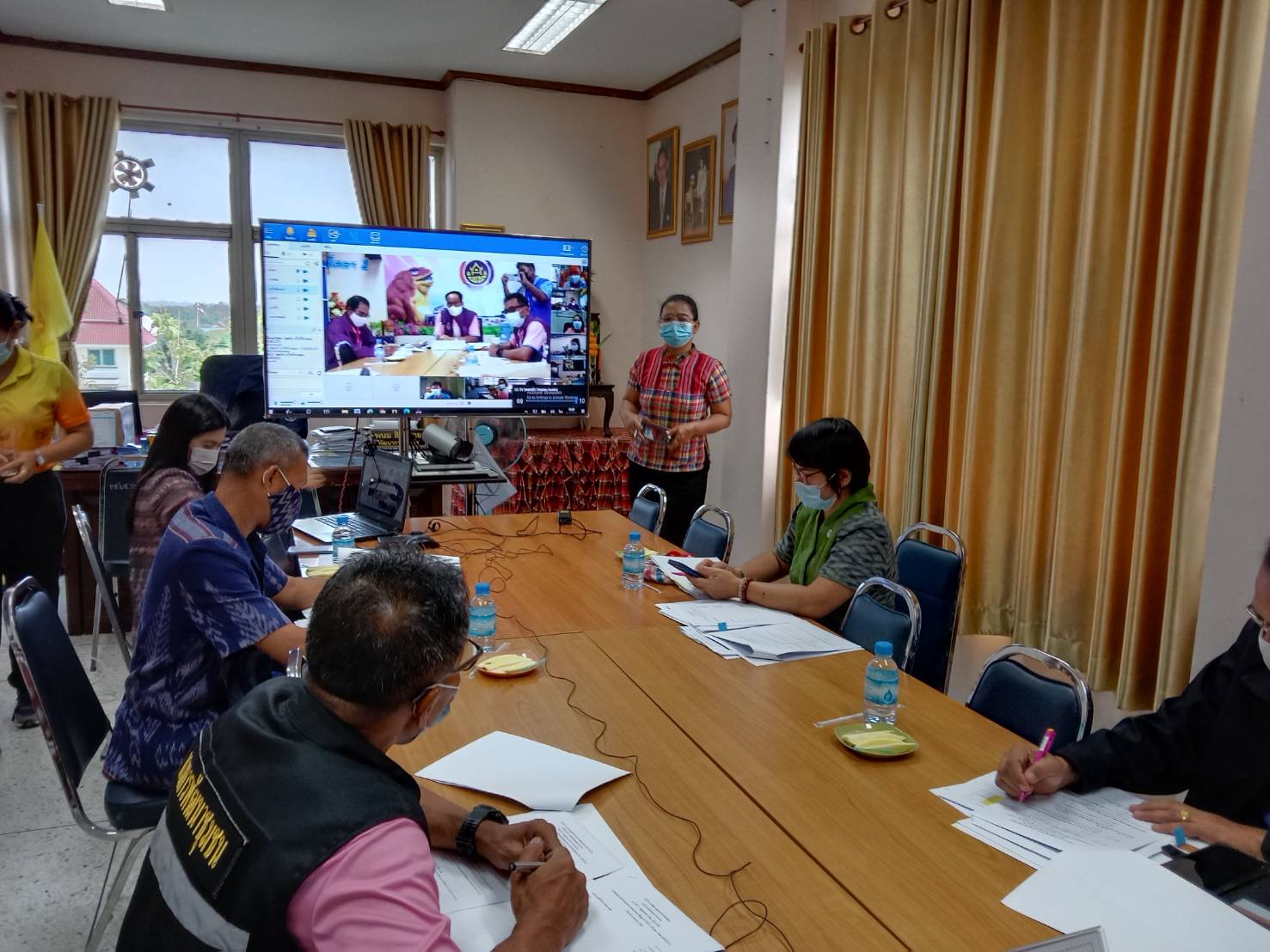 พช.ยโสธร  ประชุมผู้บริหารสำนักงานพัฒนาชุมชนจังหวัดยโสธร ครั้งที่ 5/2564 ผ่านระบบ Session Call