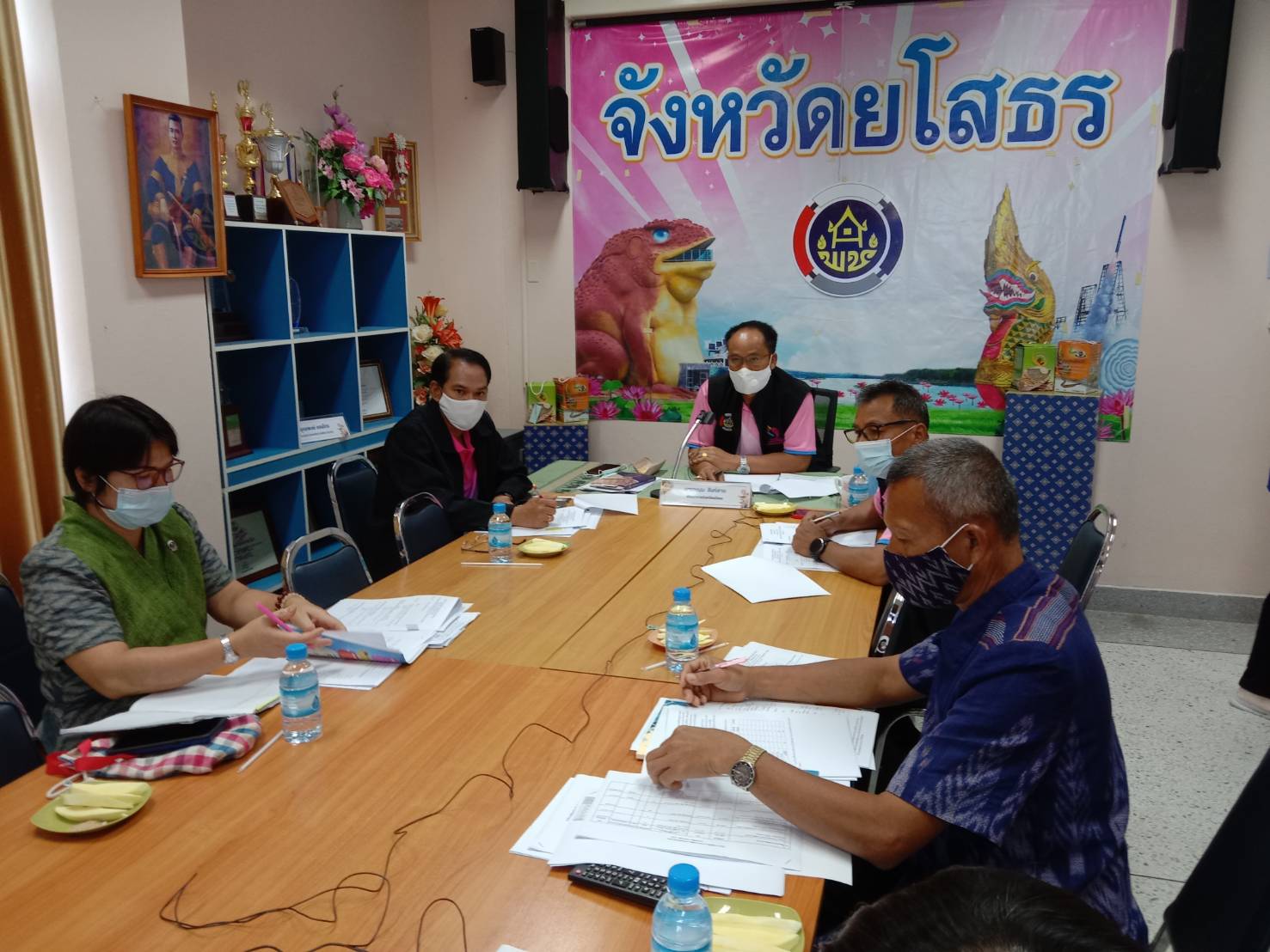 พช.ยโสธร  ประชุมผู้บริหารสำนักงานพัฒนาชุมชนจังหวัดยโสธร ครั้งที่ 5/2564 ผ่านระบบ Session Call