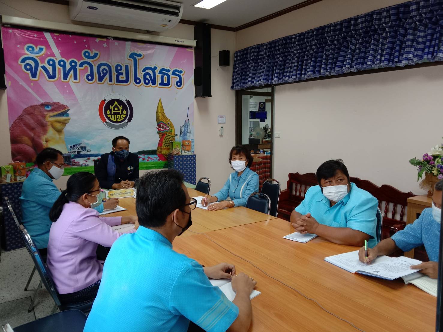 พช.ยโสธร  รับฟังการประชุมกรมการพัฒนาชุมชน ครั้งที่ 5/2564  ผ่านระบบววีดิทัศน์ทางไกล    (Video Conference)