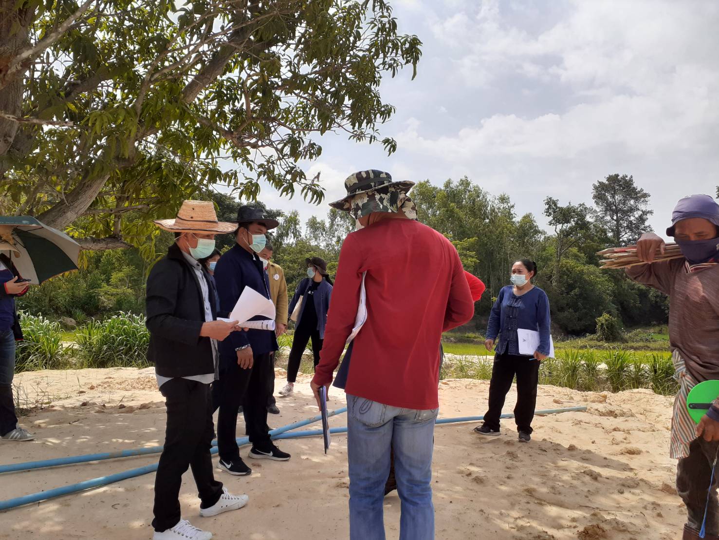 สำนักงานตรวจเงินแผ่นดิน จังหวัดยโสธร ลงพื้นที่เข้าทำการตรวจสอบโครงการโคก หนองนา พช. อำเภอคำเขื่อนแก้ว