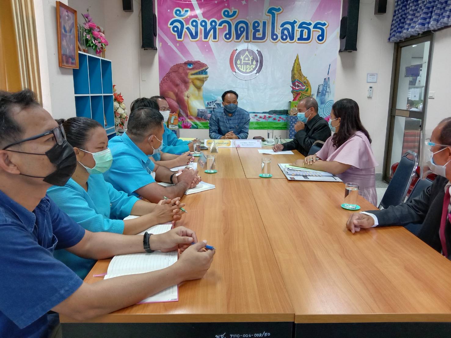พช.ยโสธร  ให้การต้อนรับผู้อำนวยการสำนักงานตรวจเงินแผ่นดินจังหวัดยโสธร ที่มีกำหนดการเข้าทำการตรวจสอบจัดซื้อ จัดจ้างของสำนักงานพัฒนาชุมชนจังหวัดยโสธร