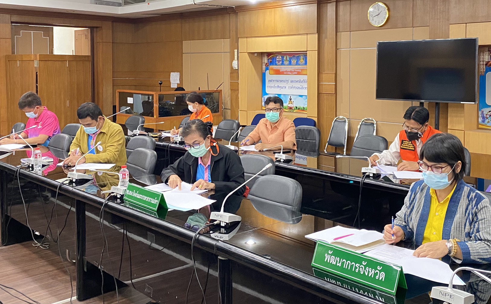 ร่วมการประชุมชี้แจงแนวทางการสอบสัมภาษณ์ ของคณะกรรมการสอบสัมภาษณ์ พนักงานราชการเฉพาะกิจ สังกัดกระทรวงมหาดไทย จังหวัดยโสธร