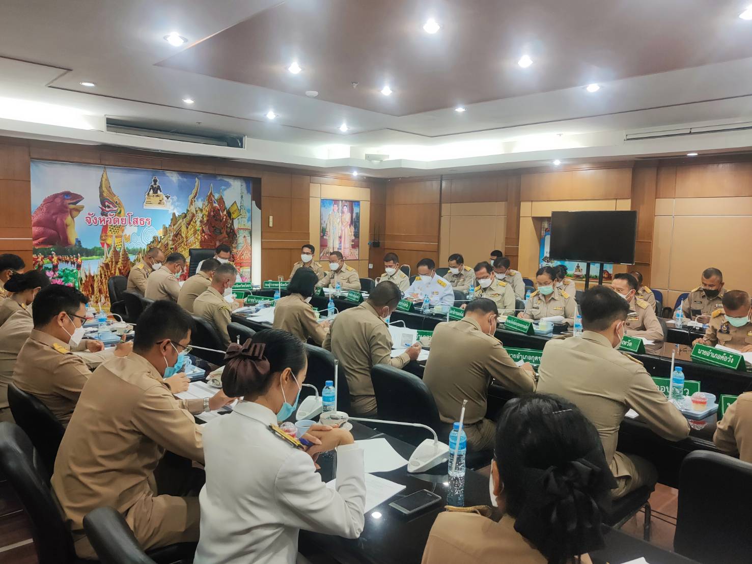 พช.ยโสธร  ร่วมประชุมหัวหน้าส่วนราชการ หัวหน้าหน่วยงานรัฐวิสาหกิจ ในสังกัดกระทรวงมหาดไทย และนายอำเภอ  ประจำเดือนสิงหาคม ครั้งที่ 6/2564