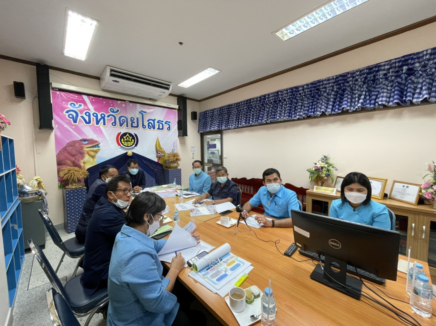 ร่วมต้อนรับคณะกรรมการฯ คัดเลือกหน่วยงานพัฒนาชุมชนใสสะอาด กรมการพัฒนาชุมชน ประจำปี 2564