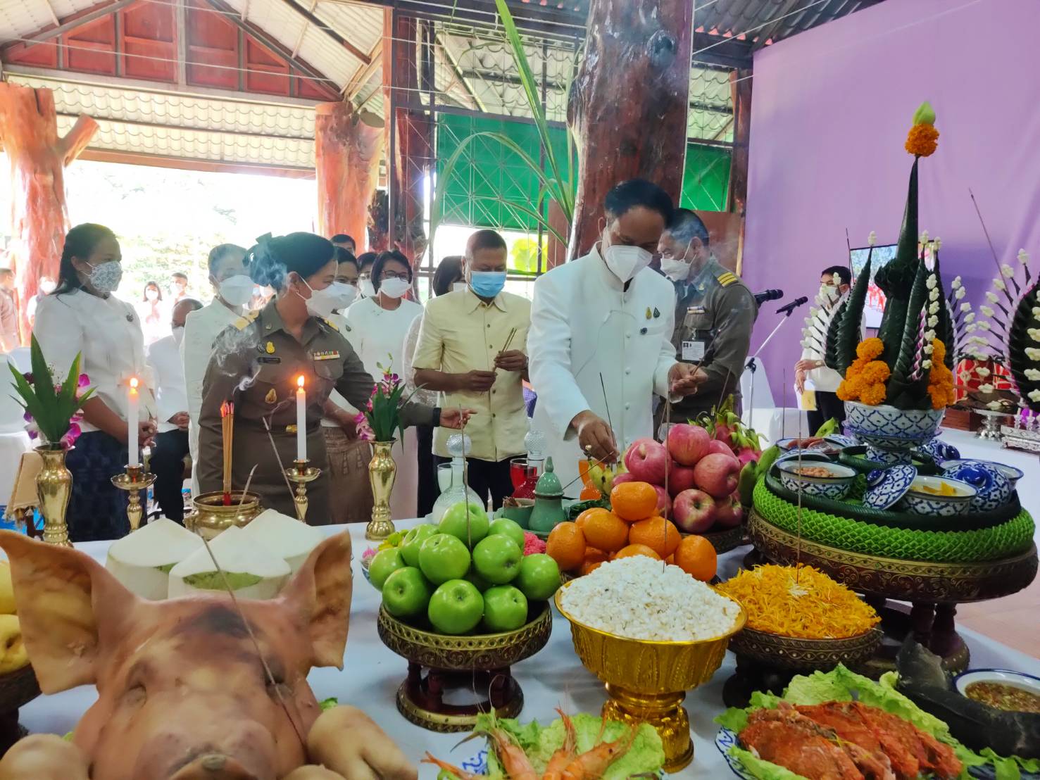 พช. ยโสธร ร่วมพิธีบวงสรวงเครื่องเกียรติยศประกอบศพที่ได้รับพระราชทาน