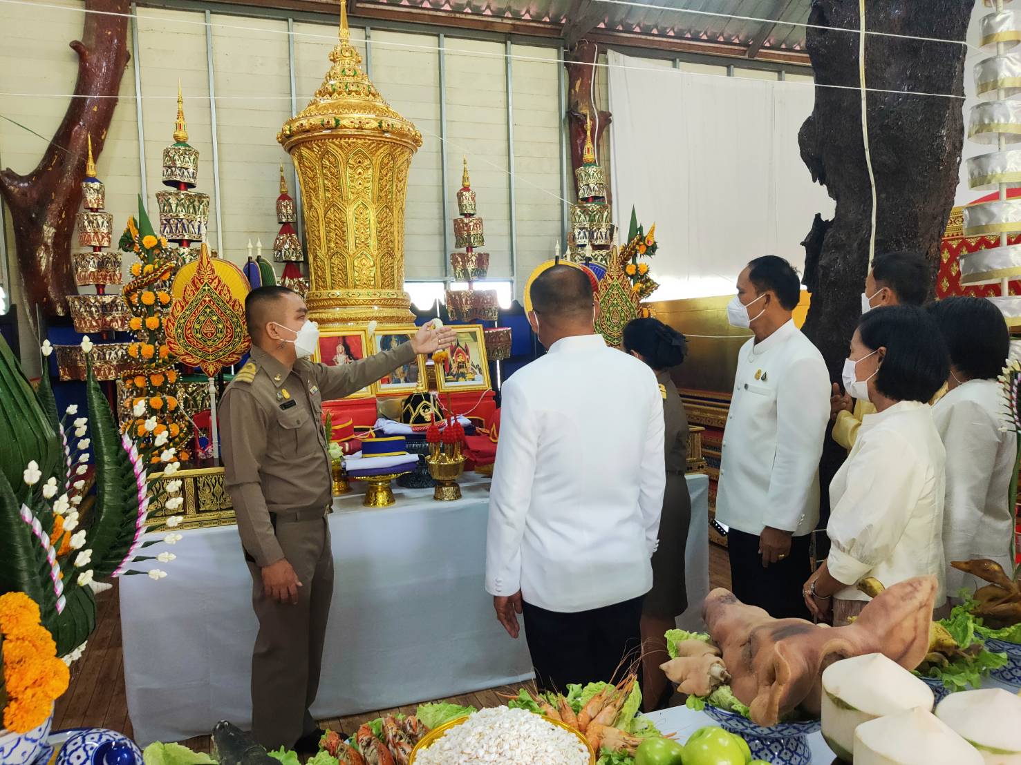 พช. ยโสธร ร่วมพิธีบวงสรวงเครื่องเกียรติยศประกอบศพที่ได้รับพระราชทาน