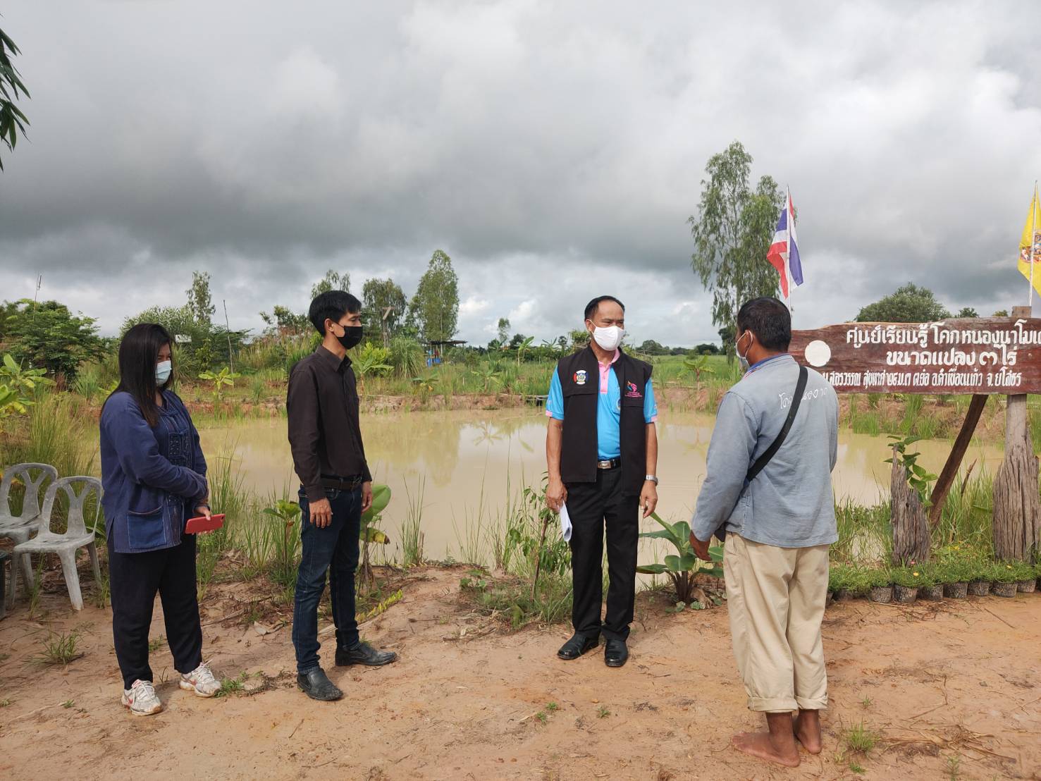 พช. ยโสธร พัฒนาการจังหวัดยโสธรตรวจเยี่ยมโครงการพัฒนาพื้นที่ต้นแบบการพัฒนาคุณภาพชีวิตตามหลักทฤษฎีใหม่ ประยุกต์สู่ “โคก หนอง นา โมเดล” กิจกรรมที่ 1 ฝึกอบรมระยะสั้นการพัฒนากสิกรรมสู่ระบบเศรษฐกิจพอเพียง รูปแบบโคก หนอง นา โมเดล พื้นที่อำเภอคำเขื่อนแก้ว