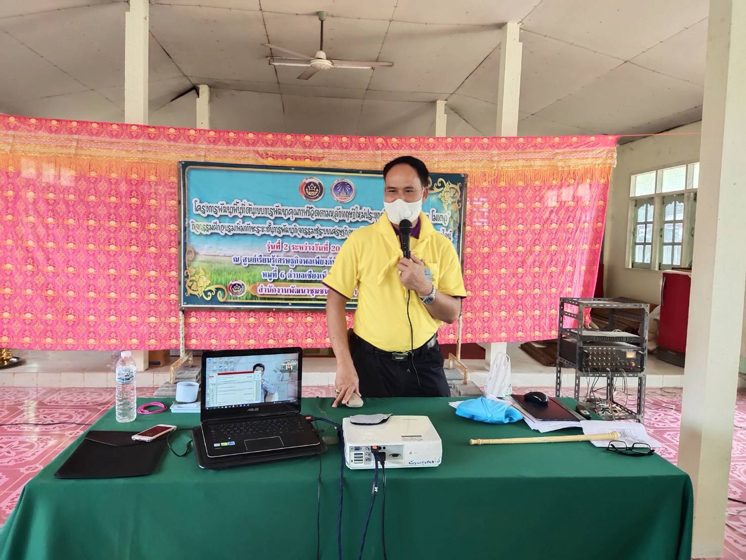 พช. ยโสธร พัฒนาการจังหวัดยโสธรตรวจเยี่ยมโครงการพัฒนาพื้นที่ต้นแบบการพัฒนาคุณภาพชีวิตตามหลักทฤษฎีใหม่ ประยุกต์สู่ “โคก หนอง นา โมเดล” กิจกรรมที่ 1 ฝึกอบรมระยะสั้นการพัฒนากสิกรรมสู่ระบบเศรษฐกิจพอเพียง รูปแบบโคก หนอง นา โมเดล พื้นที่อำเภอป่าติ้ว รุ่นที่ 2 ระหว่างวันที่ 20-24 กันยายน 2564