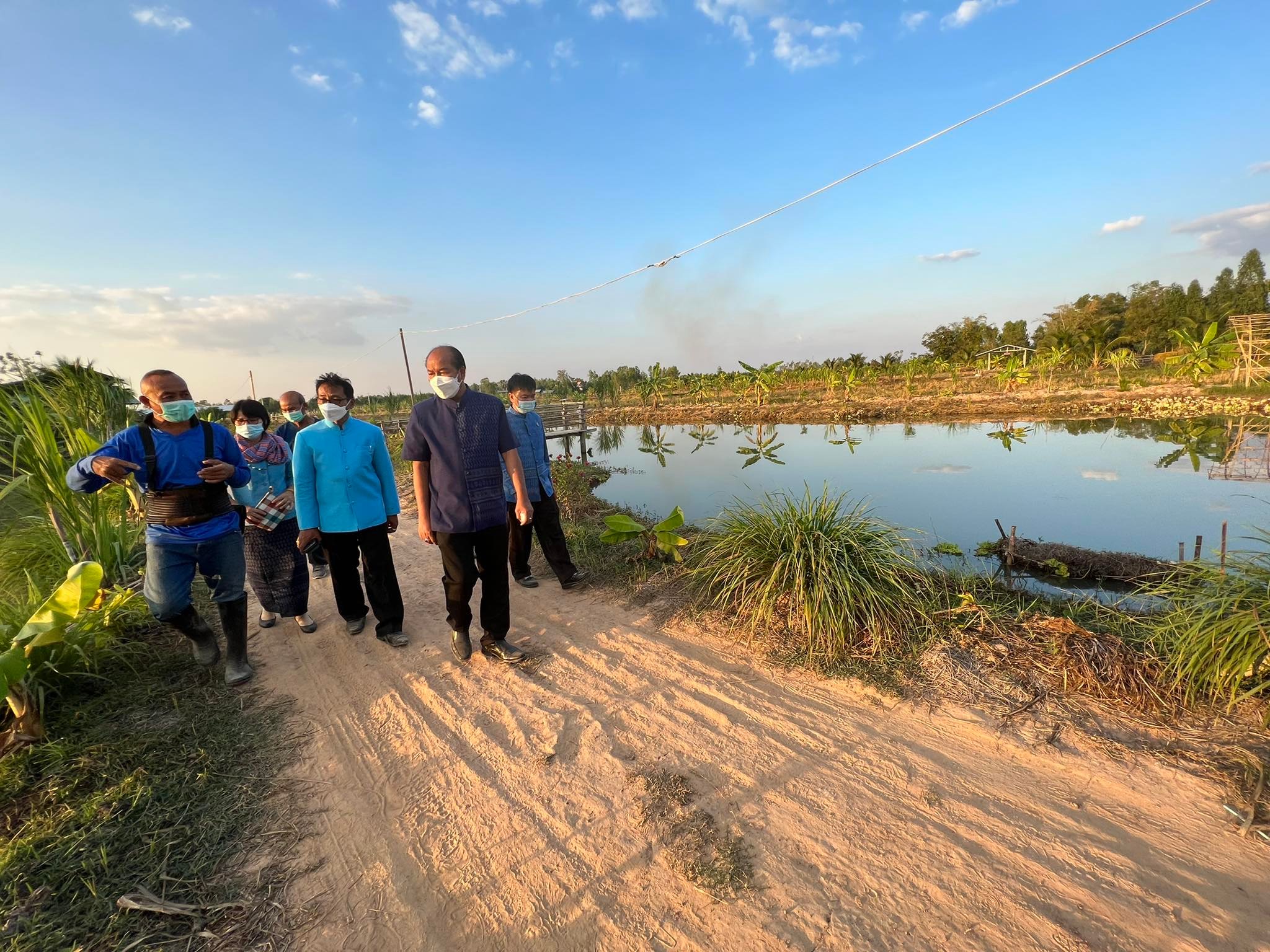 พช.ยโสธร ผู้ตรวจราชการกรมการพัฒนาชุมชน พร้อมทีมลงพื้นที่เยี่ยม แปลง “โคก หนอง นา โมเดล” อ.มหาชนะชัย จ.ยโสธร