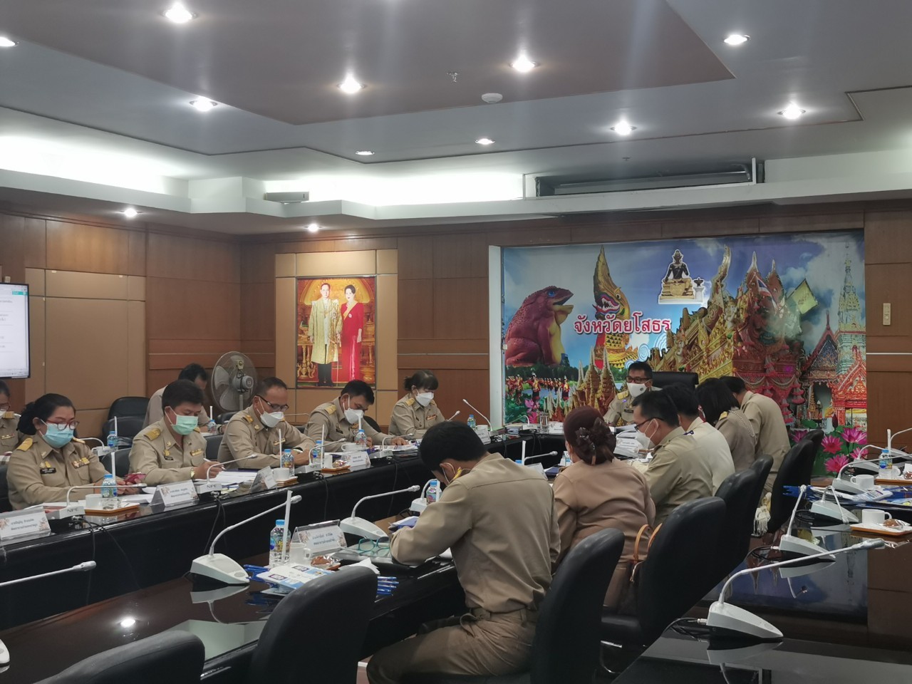 พช.ยโสธร ประชุมผู้บริหารและเจ้าหน้าที่พัฒนาชุมชนสังกัดสำนักงานพัฒนาชุมชนจังหวัดยโสธร ครั้งที่ 1/2565 ประจำเดือน มกราคม