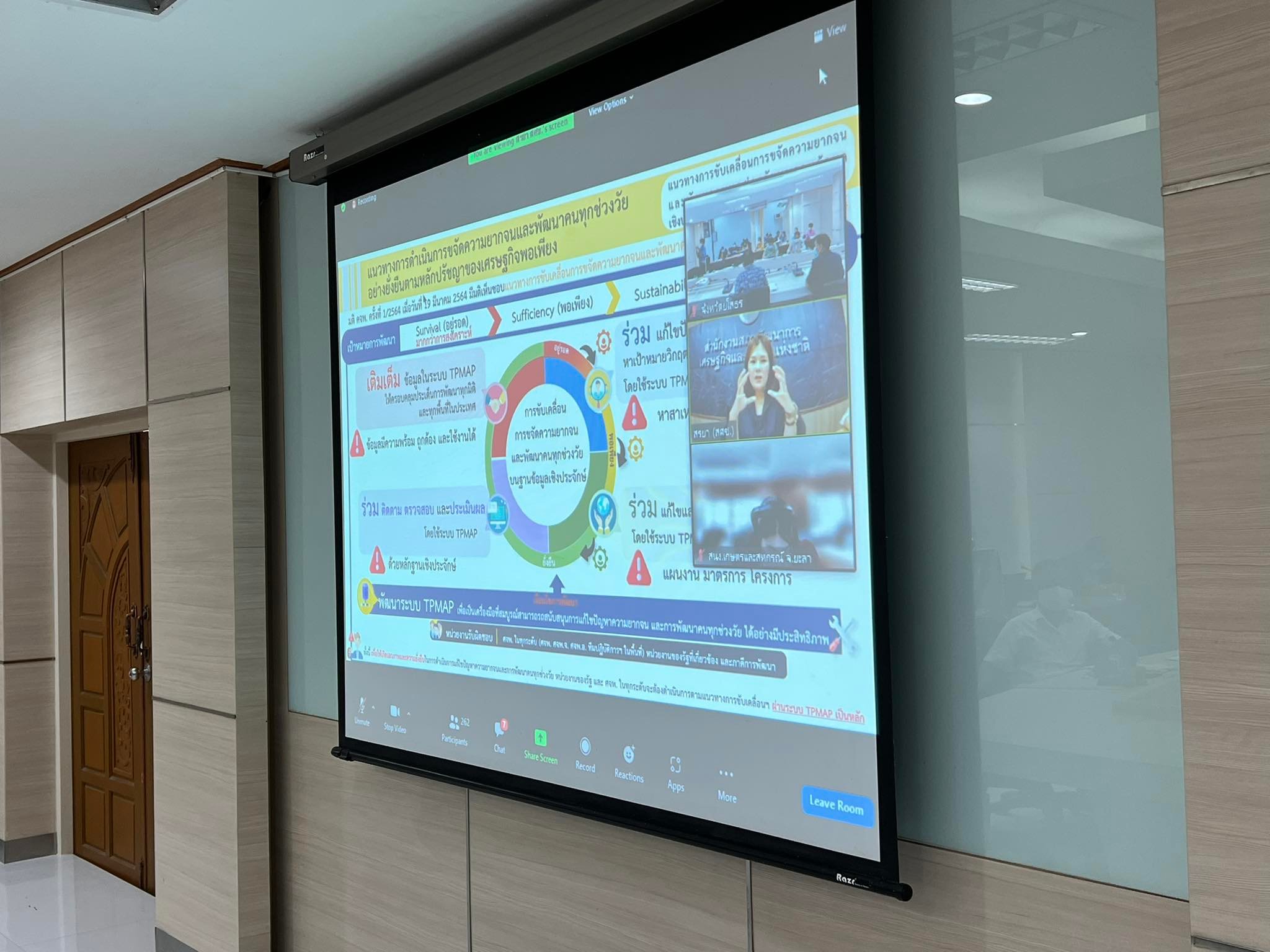 พช.ยโสธร ร่วมรับฟังการประชุมเชิงปฏิบัติการเพื่อขับเคลื่อนเป้าหมายการพัฒนาที่นั่งยืนเชิงพื้นที่ (SDG Localisation) ผ่านระบบประชุมทางไกล ระบบ Zoom Webinar