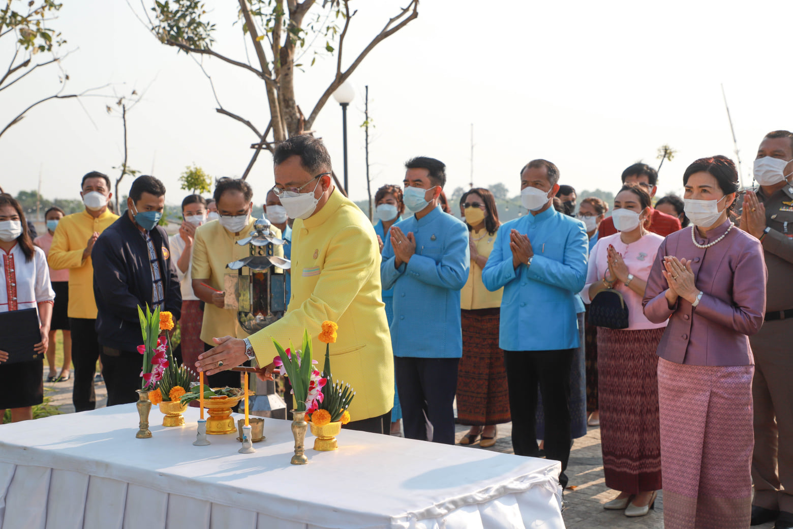 พช.ยโสธร ร่วมพิธีบอกกล่าวสิ่งศักดิ์สิทธิ์ 10 แห่ง เนื่องในวันสถาปนาจังหวัดยโสธร ครบรอบ 50  ปี  “สะออน 50 ปี ศรียโสธร”? 