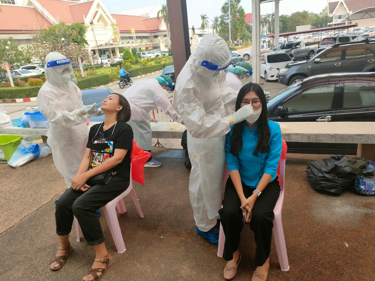 พช. ยโสธร ร่วมตรวจคัดกรองการติดเชื้อโควิด – 19 ด้วย Antigen test kit (ATK)