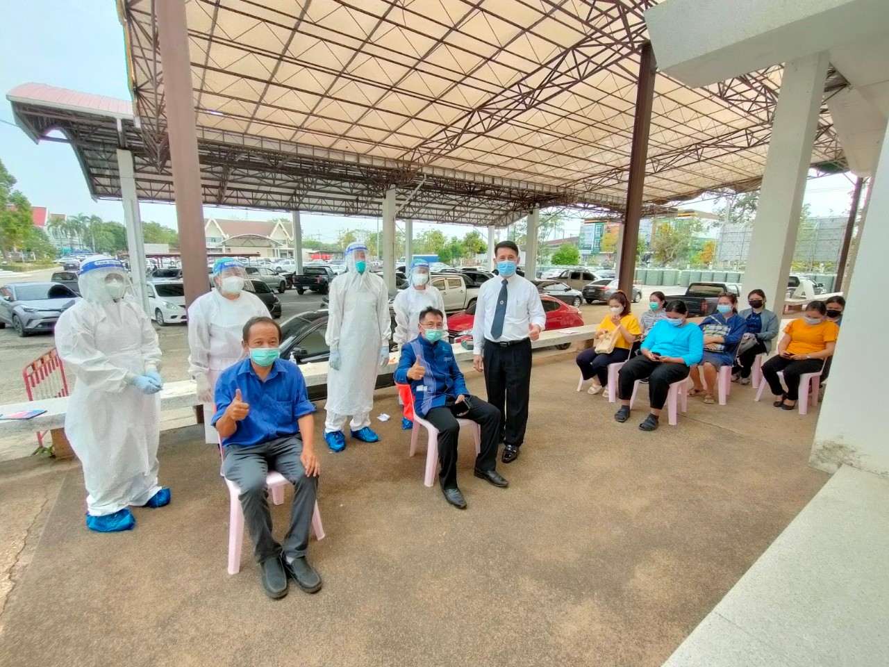 พช. ยโสธร ร่วมตรวจคัดกรองการติดเชื้อโควิด – 19 ด้วย Antigen test kit (ATK)