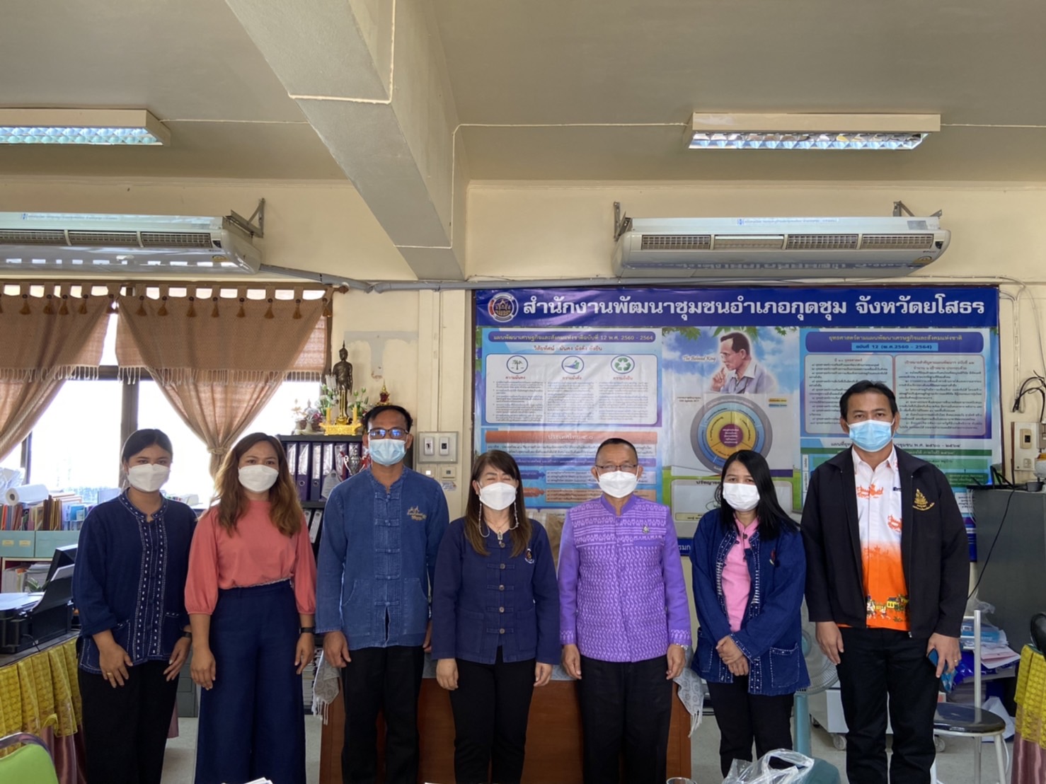 พช.ยโสธร ?ลงพื้นที่ติดตามผลการดำเนินงานโครงการพัฒนาหมู่บ้านเศรษฐกิจพอเพียง กิจกรรมพัฒนาศูนย์เรียนรู้ทฤษฎีใหม่รูปแบบ “โคก หนอง นา”ในพื้นที่อำเภอป่าติ้วและอำเภอกุดชุม?