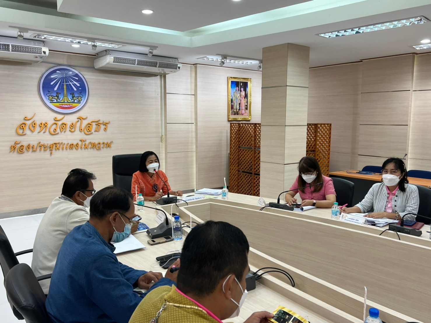 พช.ยโสธร ประชุมเจ้าหน้าที่สังกัดสำนักงานพัฒนาชุมชนจังหวัดยโสธร