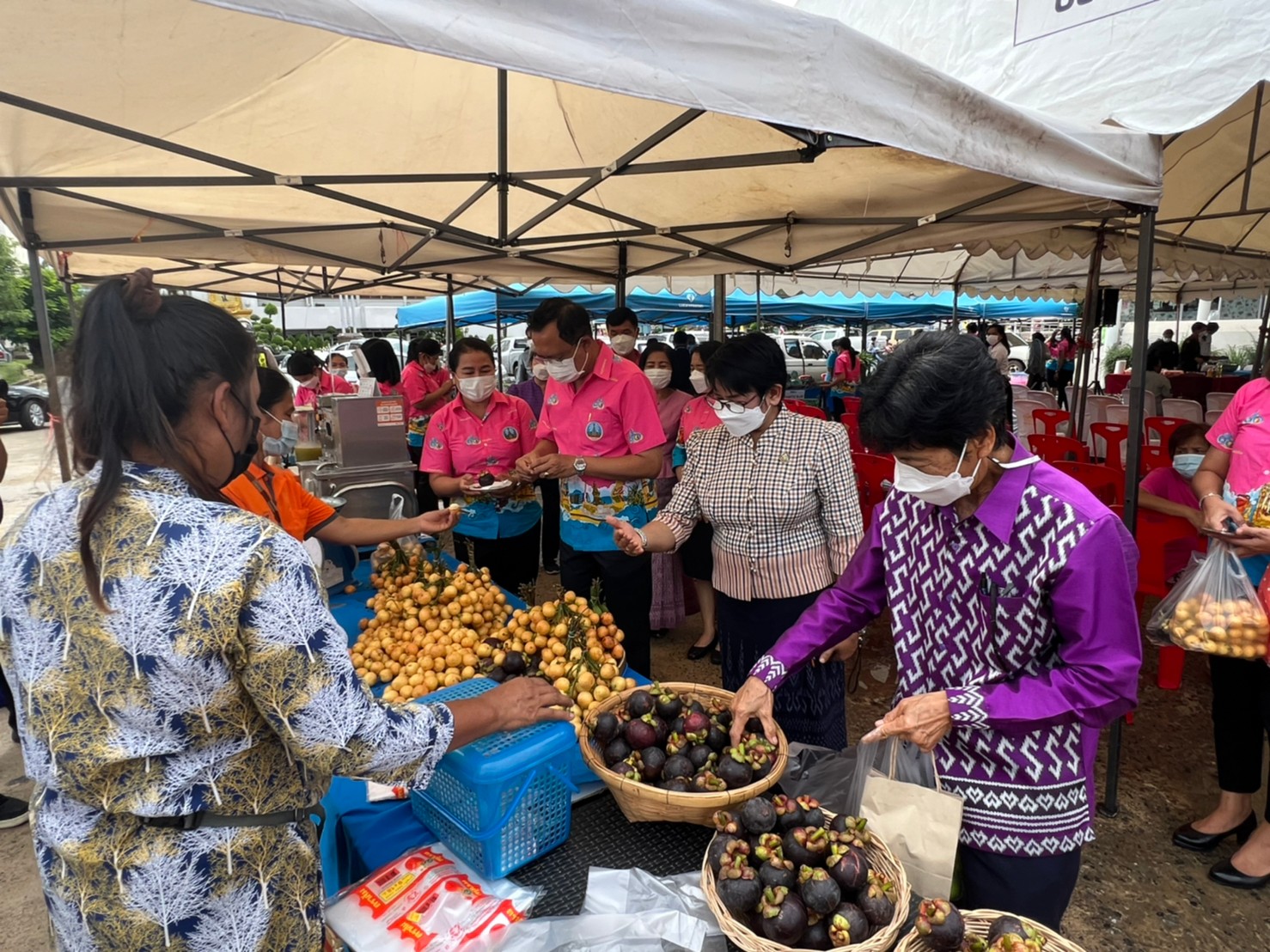 พช.ยโสธร ร่วมพิธีเปิดกิจกรรมส่งเสริมการบริโภคสินค้าเกษตร/ผลไม้ในจังหวัด ครั้งที่ 1 ภายใต้ชื่องาน “ Fruits Farm  Showcase สะออน 50 ปี ศรียโสธร ”
