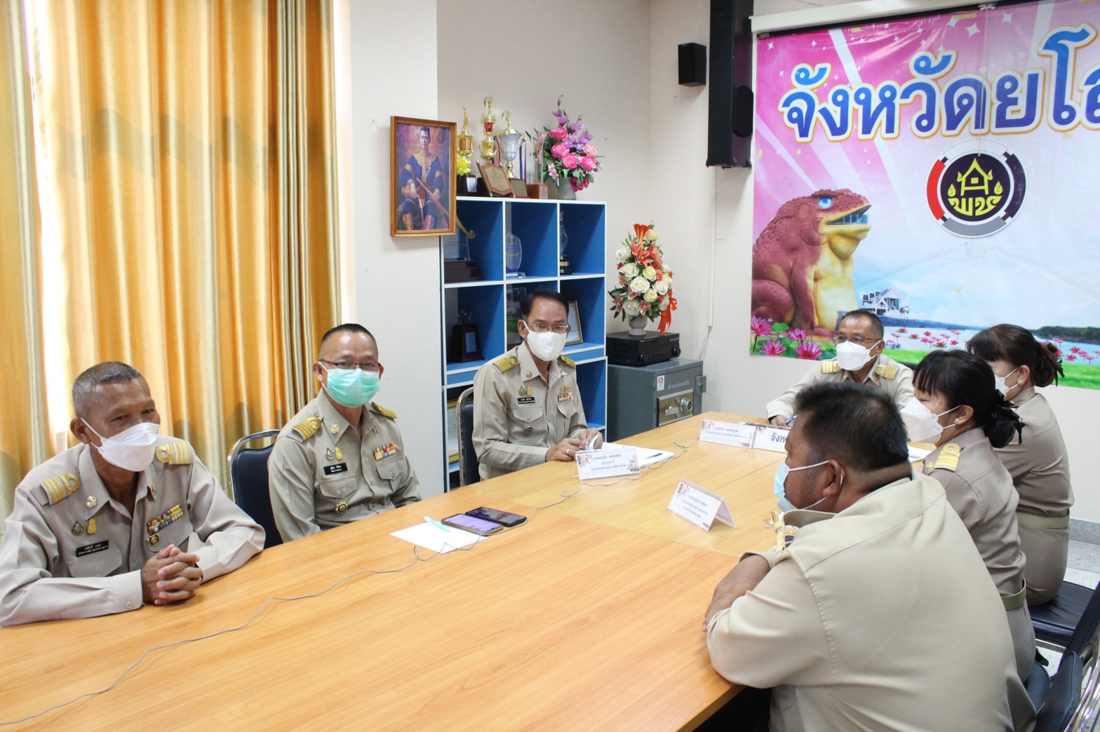 พช.ยโสธร ประชุมกรมการพัฒนาชุมชน ครั้งที่ 5/2565 ผ่านระบบวีดีทัศน์ทางไกล