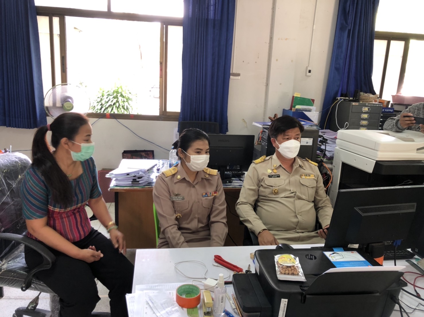 พช.ยโสธร ประชุมกรมการพัฒนาชุมชน ครั้งที่ 5/2565 ผ่านระบบวีดีทัศน์ทางไกล