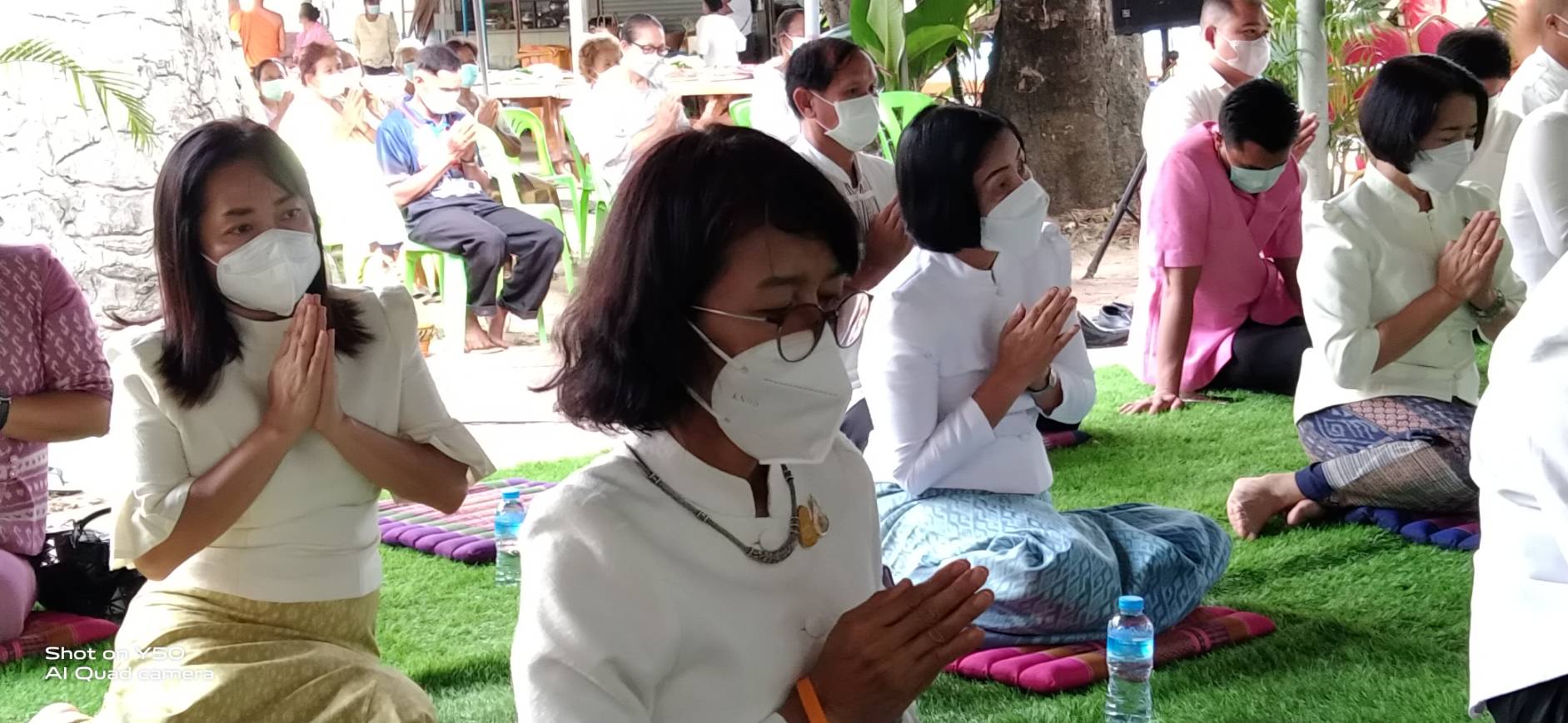 พช.ยโสธร ร่วมโครงการเข้าวัดปฏิบัติธรรมสวนะ ประจำปีงบประมาณ พ.ศ.2565