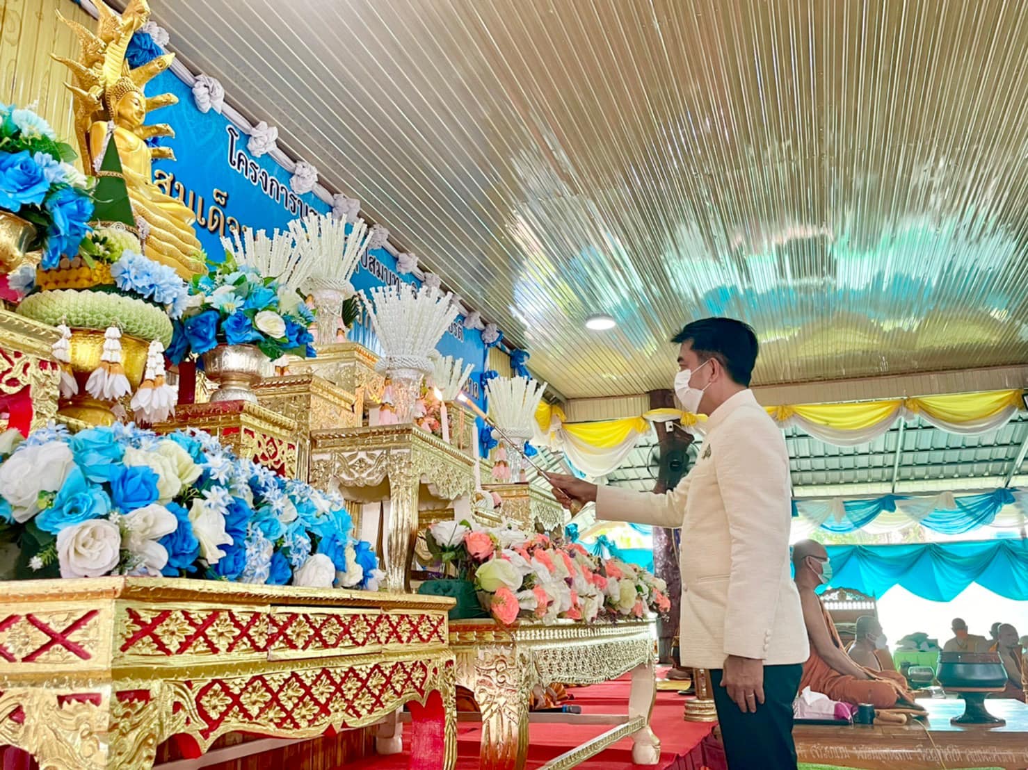 พช.ยโสธร ร่วมโครงการเข้าวัดปฏิบัติธรรมสวนะ ประจำปีงบประมาณ พ.ศ.2565