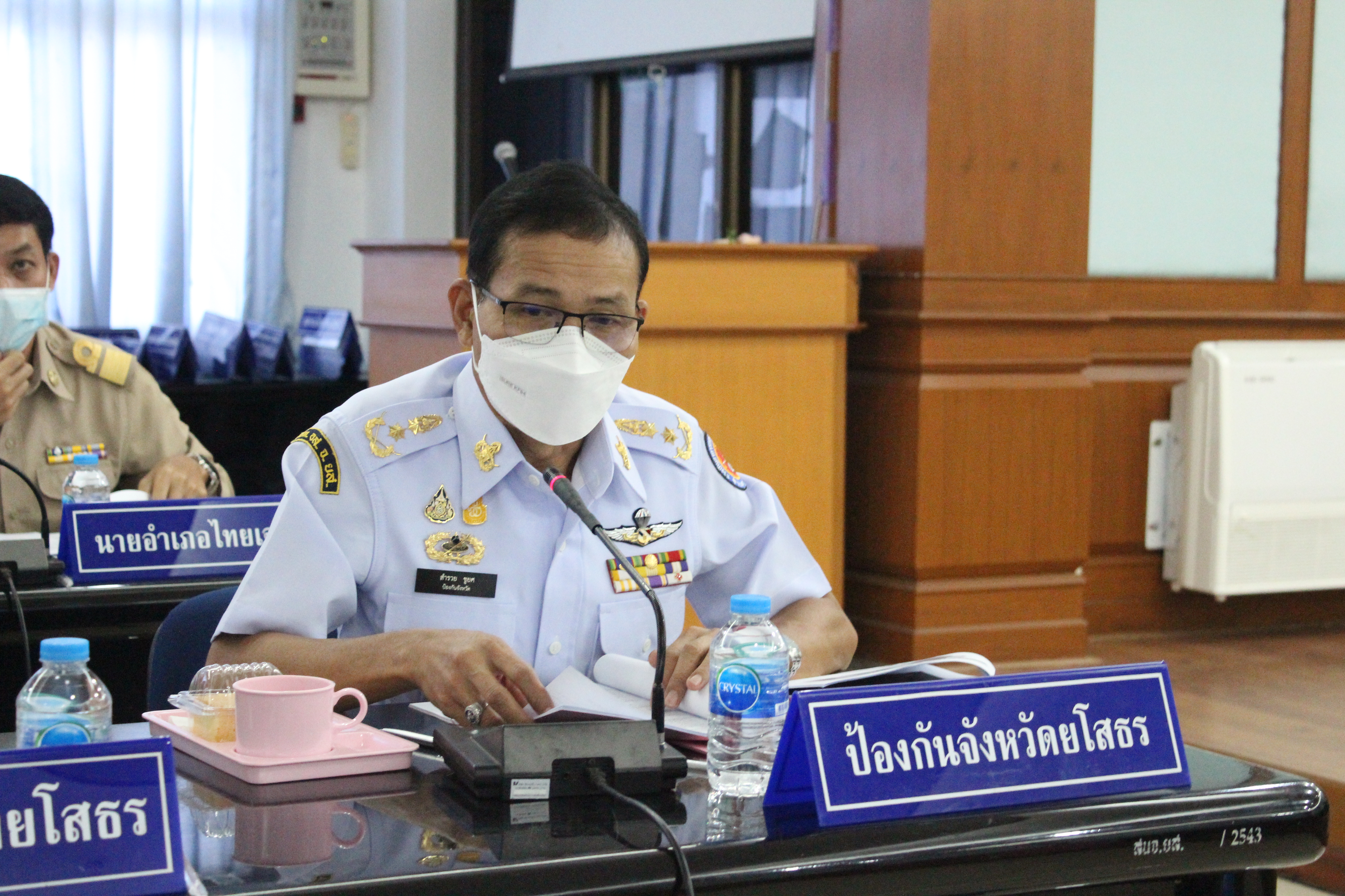 พช.ยโสธร  ร่วมประชุมคณะทำงานโต๊ะข่าวเพื่อเฝ้าระวังปัญหายาเสพติดระดับพื้นที่ จังหวัดยโสธร