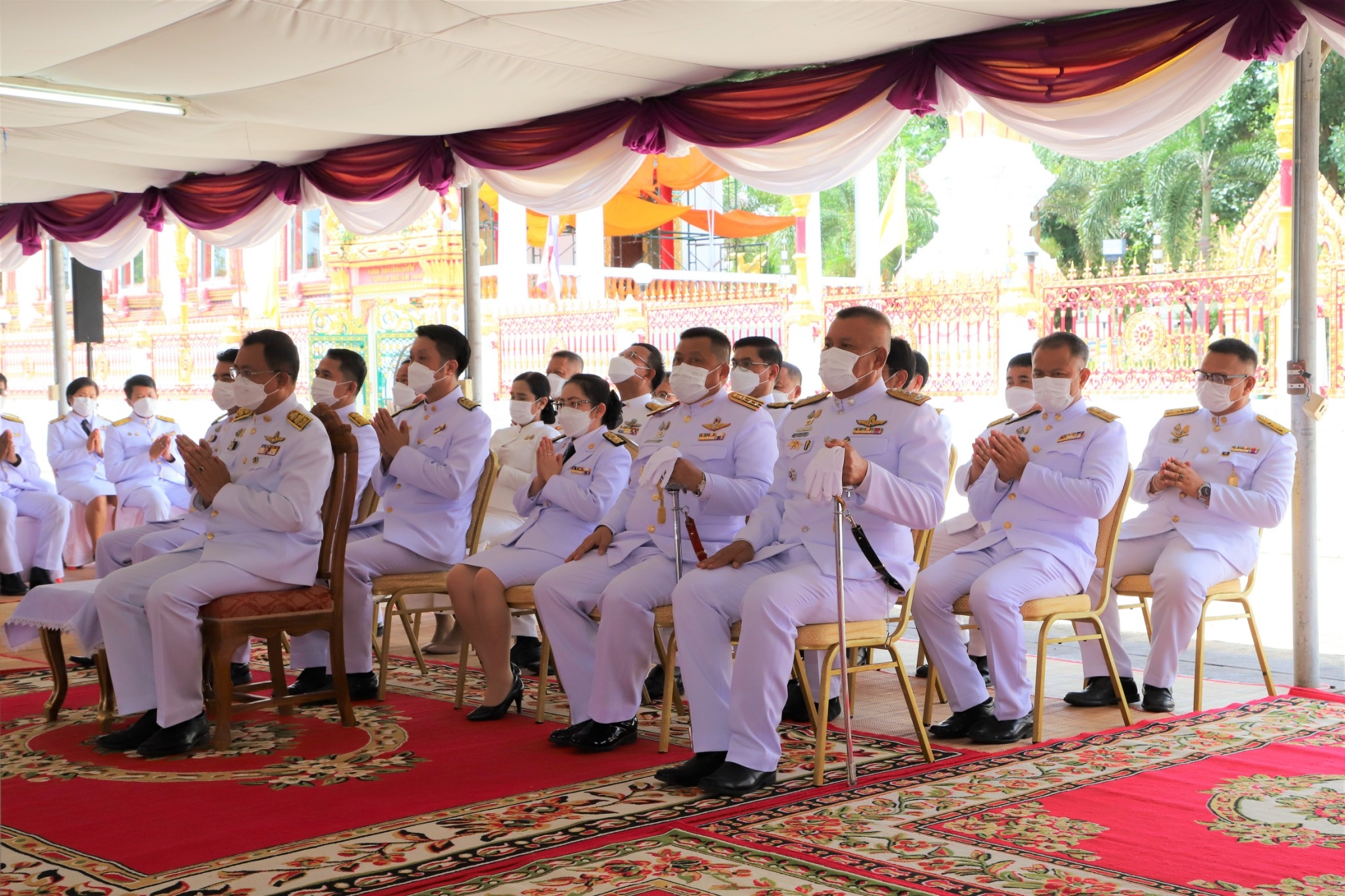 พช.ยโสธร  ร่วมพิธีเจริญพระพุทธมนต์สมโภชพระพุทธบุษยรัตน์และพระธาตุพระอานนท์ เฉลิมพระเกียรติและถวายพระกุศลแด่สมเด็จพระนางเจ้าฯ พระบรมราชินี เนื่องในโอกาสวันเฉลิมพระชนมพรรษา 3 มิถุนายน 2565