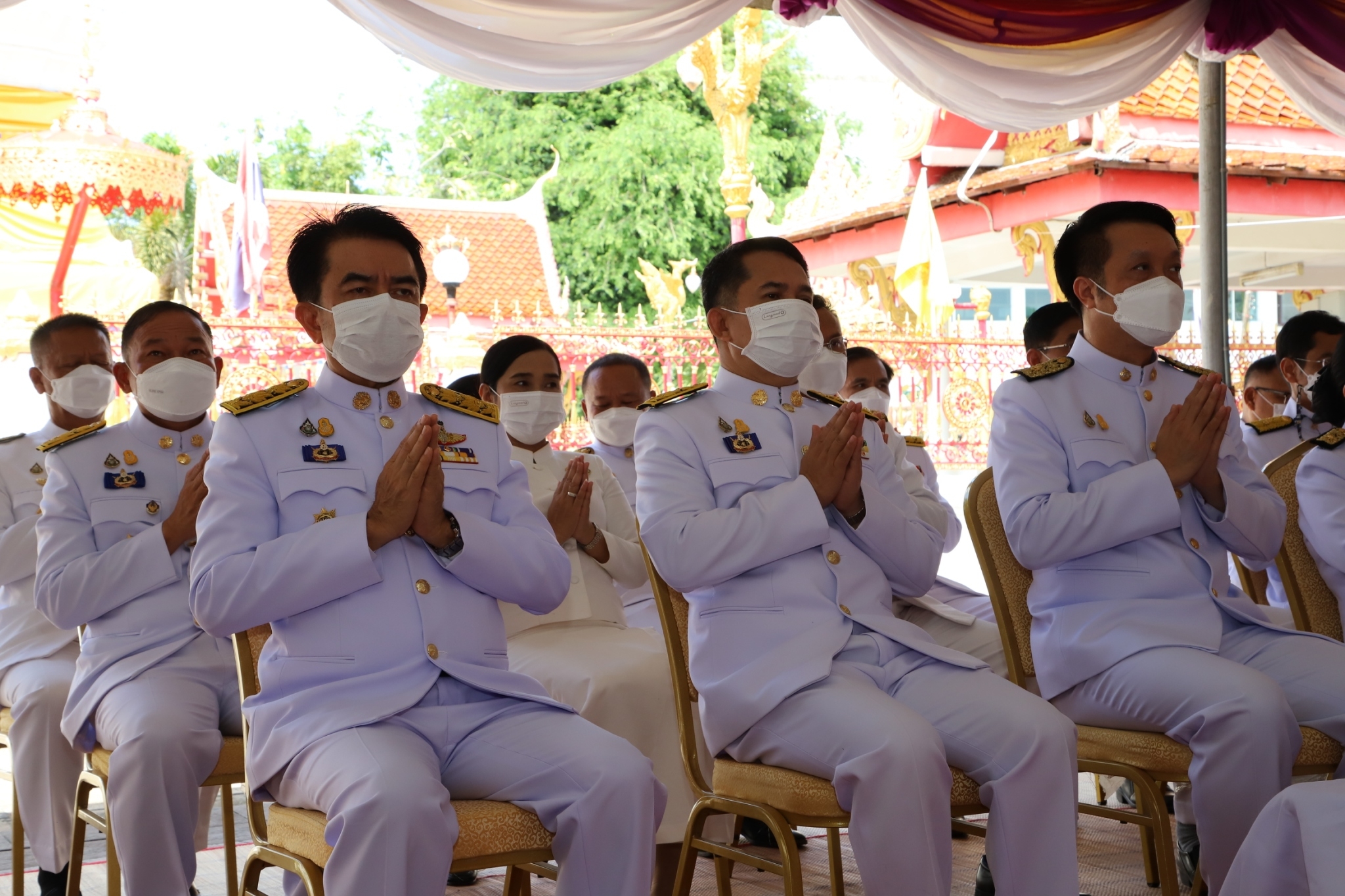 พช.ยโสธร  ร่วมพิธีเจริญพระพุทธมนต์สมโภชพระพุทธบุษยรัตน์และพระธาตุพระอานนท์ เฉลิมพระเกียรติและถวายพระกุศลแด่สมเด็จพระนางเจ้าฯ พระบรมราชินี เนื่องในโอกาสวันเฉลิมพระชนมพรรษา 3 มิถุนายน 2565