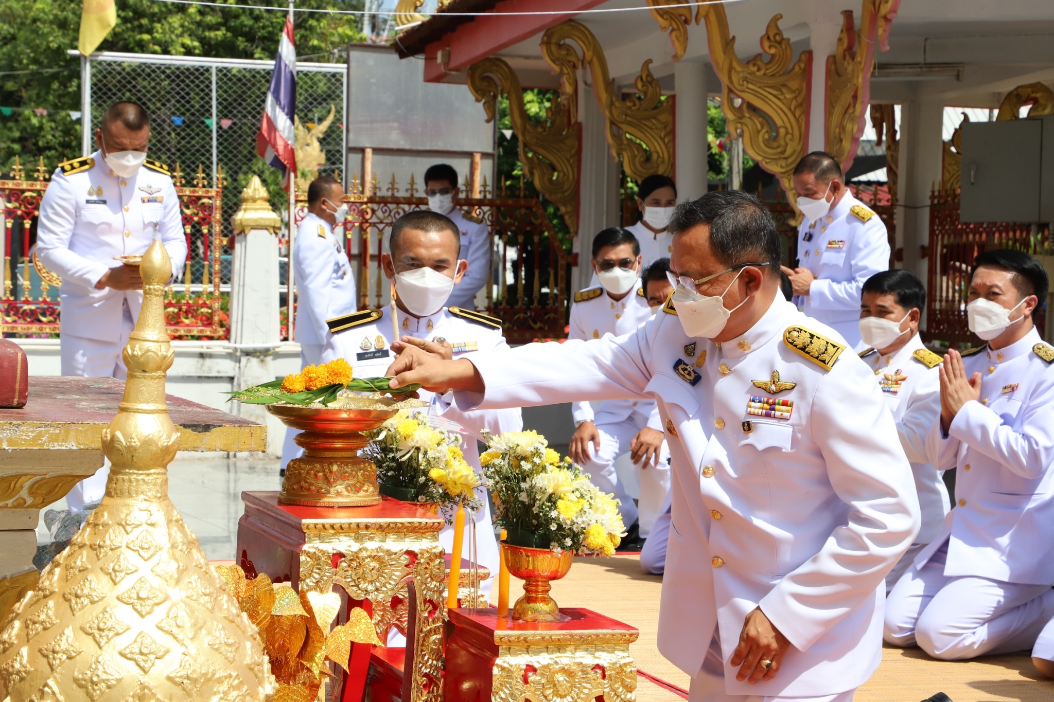 พช.ยโสธร  ร่วมพิธีเจริญพระพุทธมนต์สมโภชพระพุทธบุษยรัตน์และพระธาตุพระอานนท์ เฉลิมพระเกียรติและถวายพระกุศลแด่สมเด็จพระนางเจ้าฯ พระบรมราชินี เนื่องในโอกาสวันเฉลิมพระชนมพรรษา 3 มิถุนายน 2565