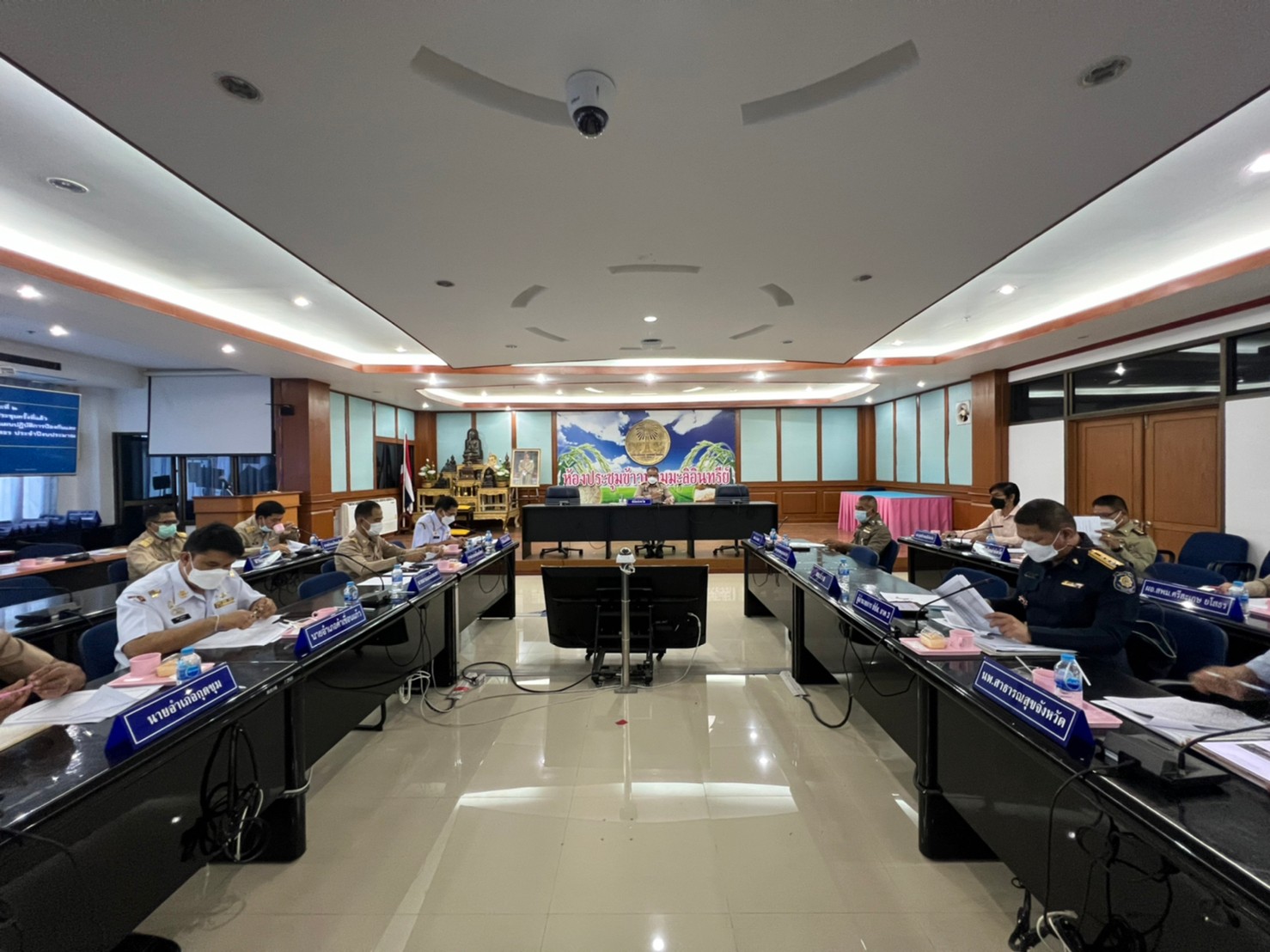 พช.ยโสธร  ร่วมประชุมคณะทำงานโต๊ะข่าวเพื่อเฝ้าระวังปัญหายาเสพติดระดับพื้นที่ จังหวัดยโสธร