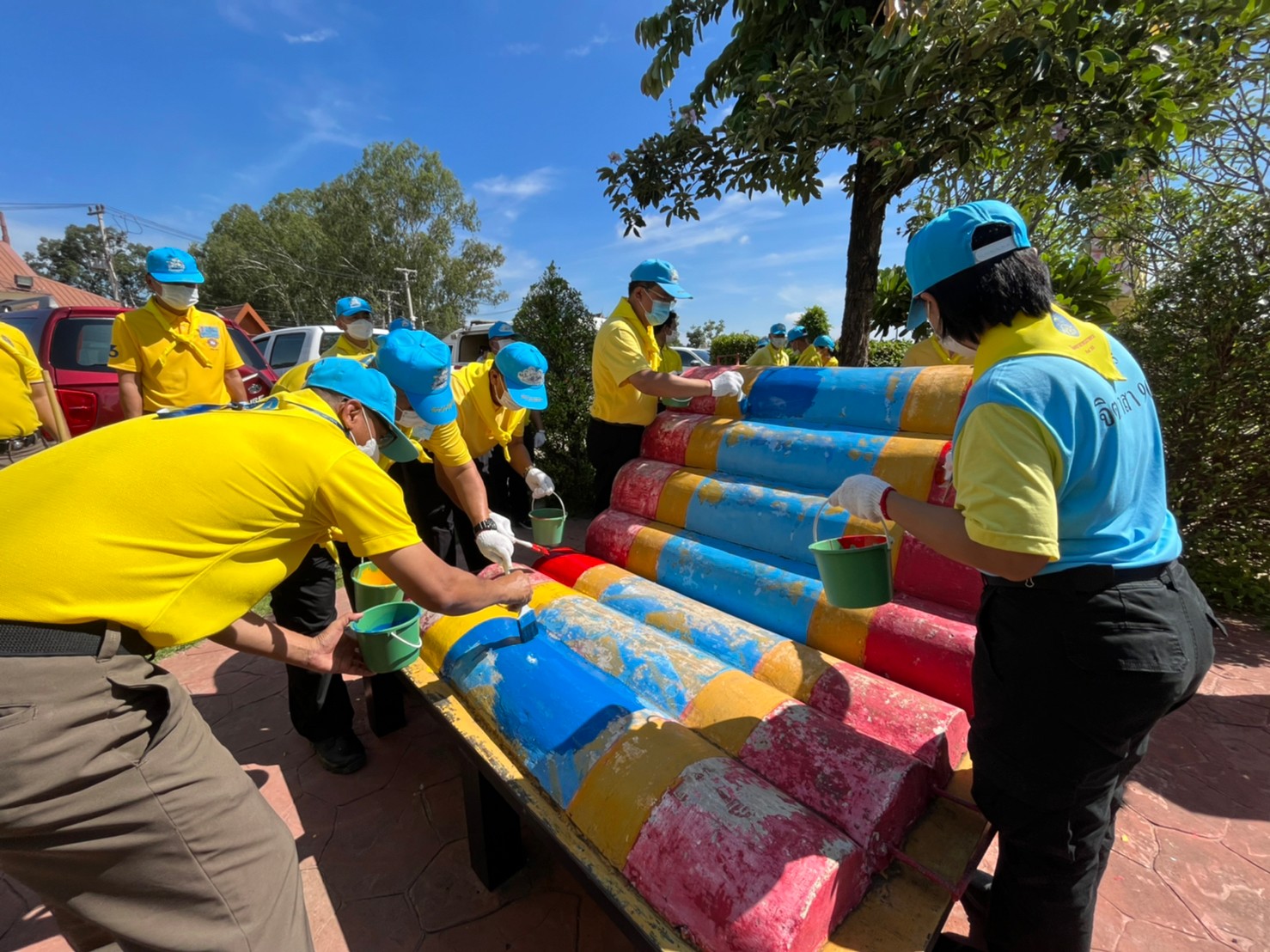 พช.ยโสธร ร่วมกิจกรรมจิตอาสาพัฒนาปรับปรุงภูมิทัศน์วิมานพญาแถน ???