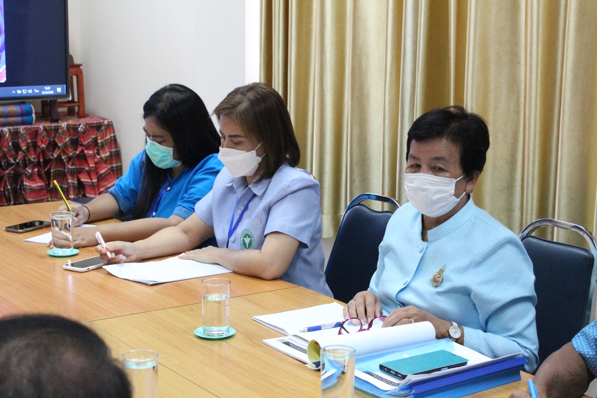 พช.ยโสธร   ประชุมสรุปผลการลงพื้นที่ตรวจเยี่ยม นิเทศ การดำเนินคัดสรรกิจกรรมพัฒนาชุมชนดีเด่น ประจำปี 2565