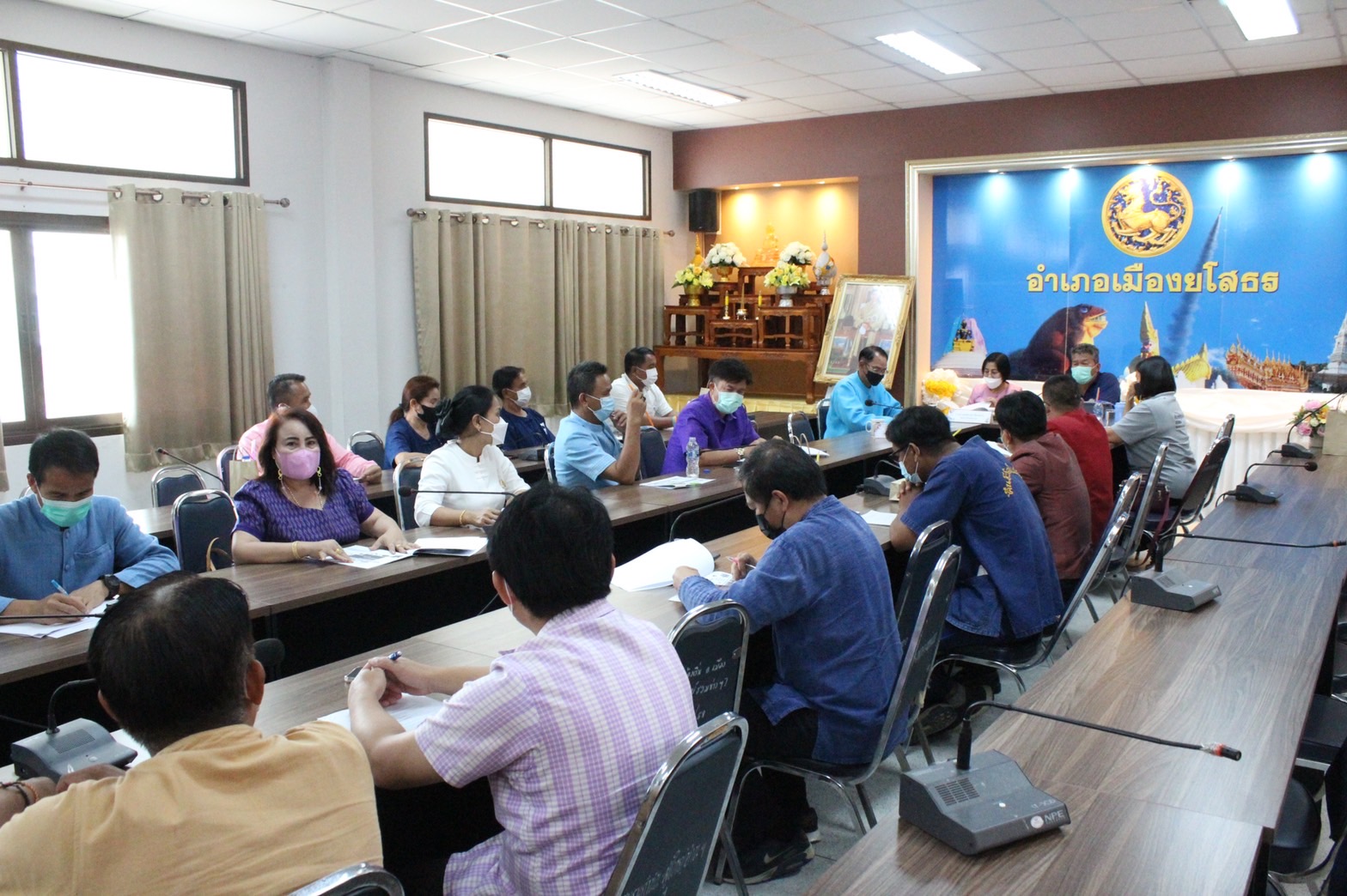 พช.ยโสธร ประชุมการขับเคลื่อนการพัฒนาเศรษฐกิจฐานรากและประชารัฐ “ร่วมกันคิด แบ่งกันทำ รวมกันขาย” จังหวัดยโสธร ครั้งที่ 1/2565