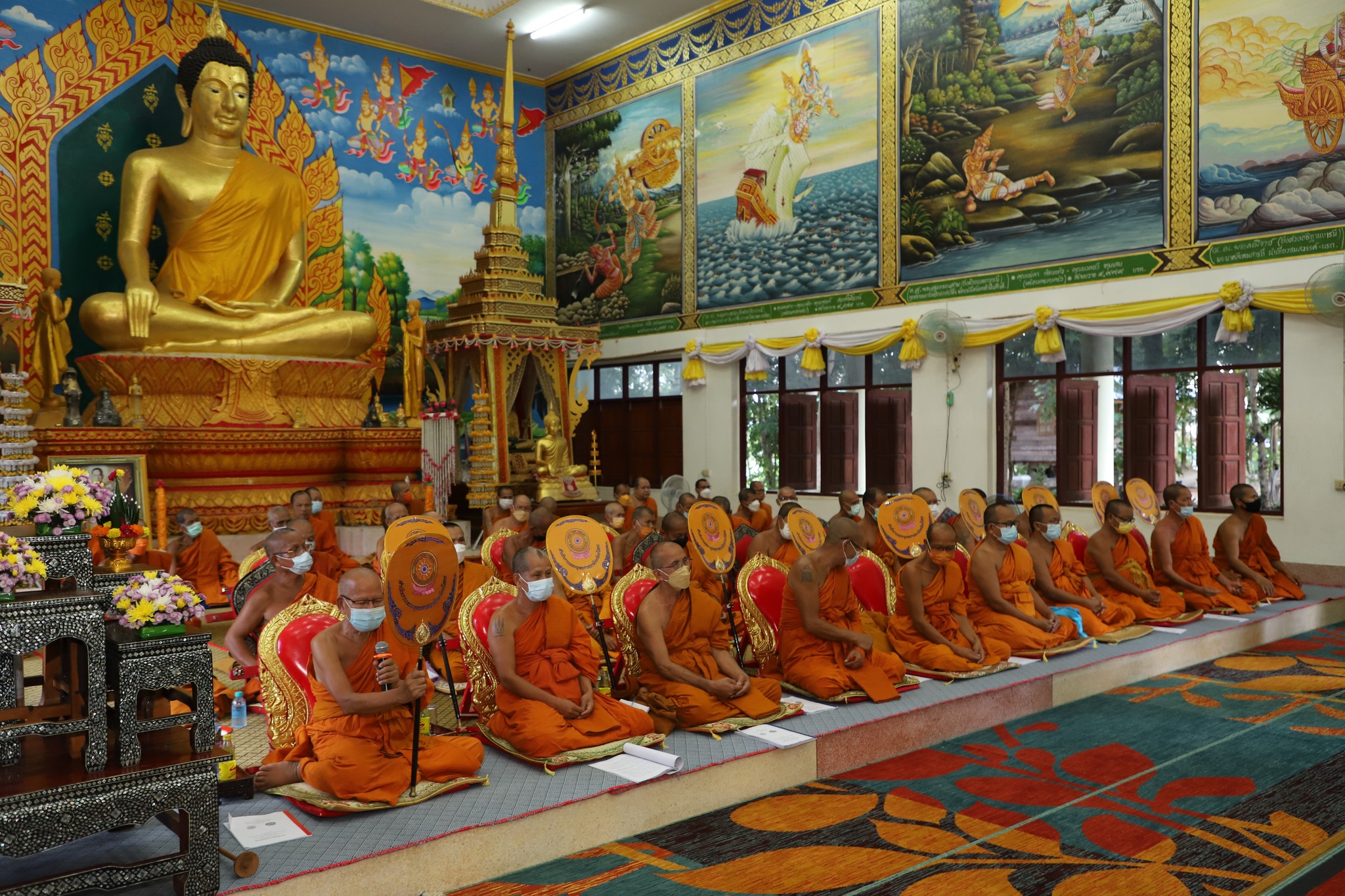 พช.ยโสธร ร่วมพิธีเจริญพระพุทธมนต์ถวายพระพรชัยมงคลเฉลิมพระเกียรติ ประจำเดือน ส.ค.2565