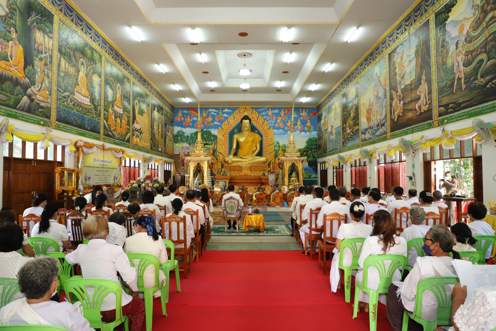พช.ยโสธร ร่วมพิธีเจริญพระพุทธมนต์ถวายพระพรชัยมงคลเฉลิมพระเกียรติ ประจำเดือน ส.ค.2565
