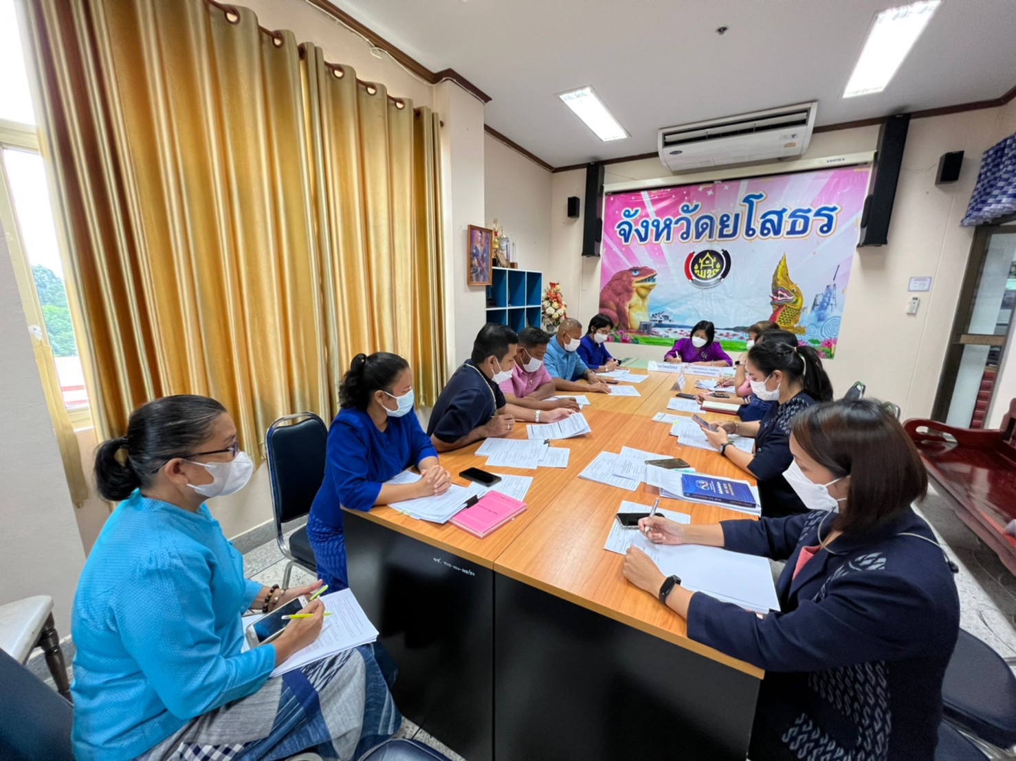 พช.ยโสธร ประชุมเจ้าหน้าที่สำนักงานพัฒนาชุมชนจังหวัดยโสธร ครั้งที่ 7 /2565