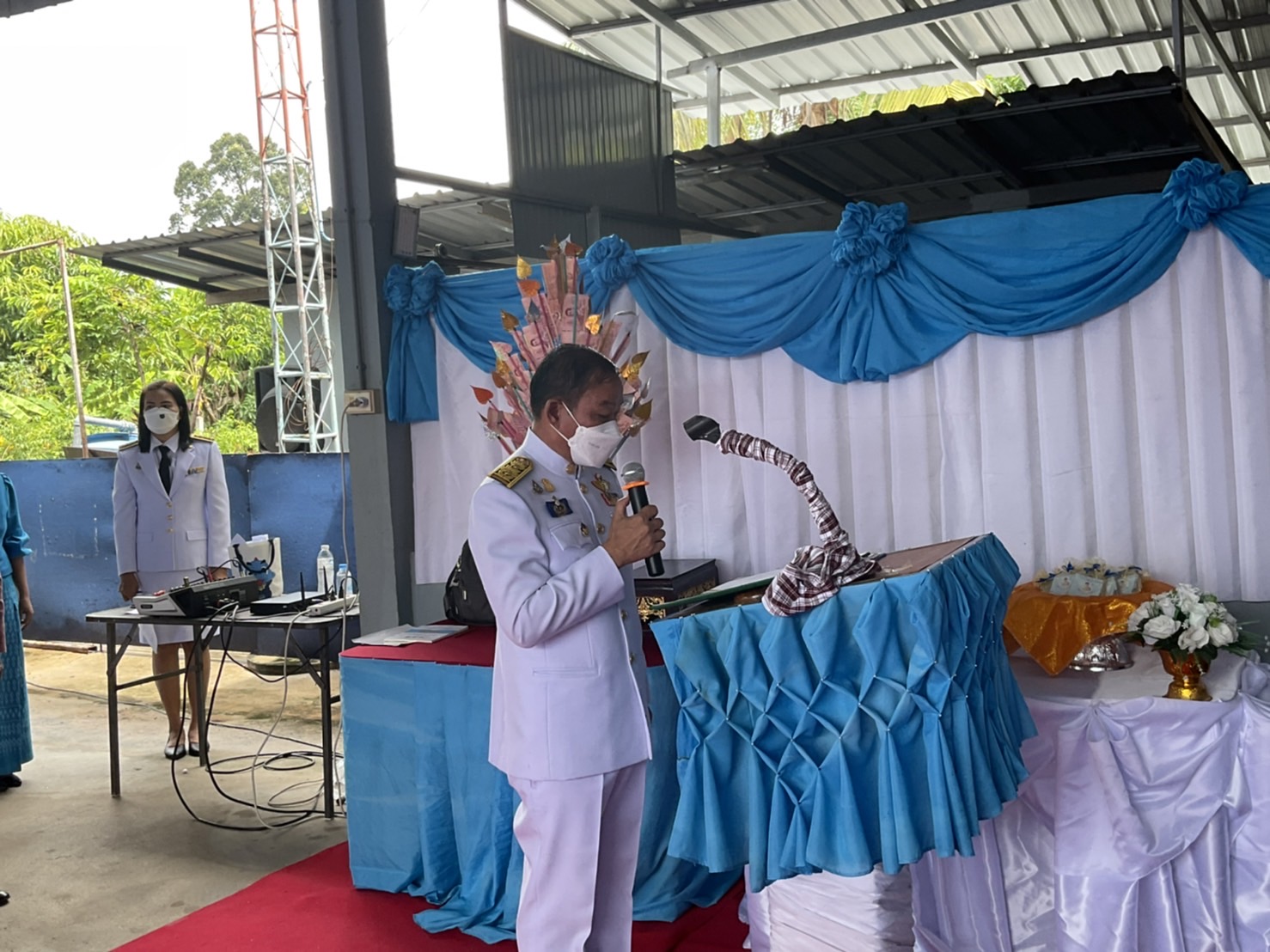 รวมใจรักพลังสามัคคี…️ชาวบ้านหนองนางตุ้ม จัดพิธีอัญเชิญเงินพระราชทานขวัญถุงกองทุนแม่ของแผ่นดิน ประจำปี 2564