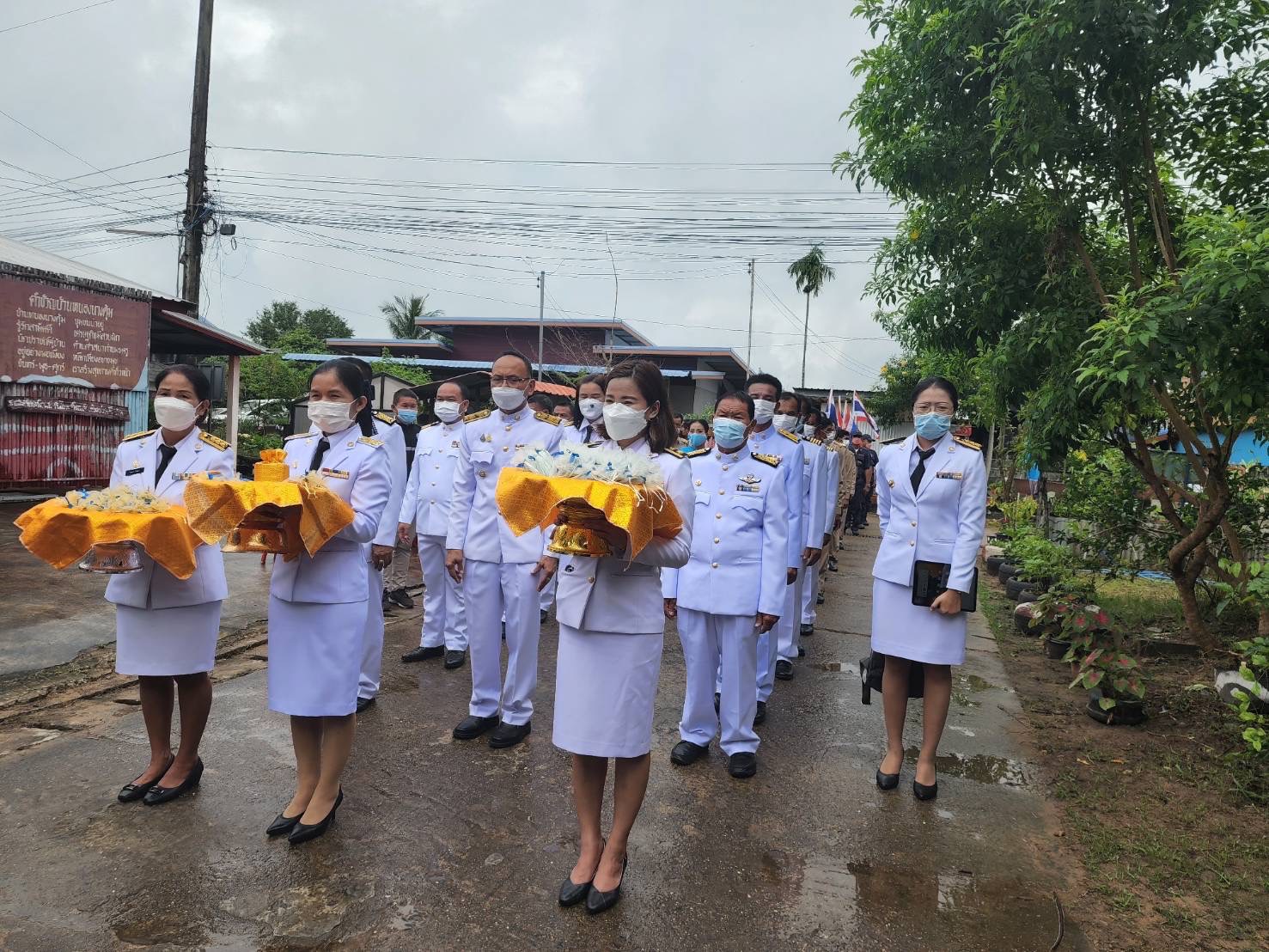 รวมใจรักพลังสามัคคี…️ชาวบ้านหนองนางตุ้ม จัดพิธีอัญเชิญเงินพระราชทานขวัญถุงกองทุนแม่ของแผ่นดิน ประจำปี 2564